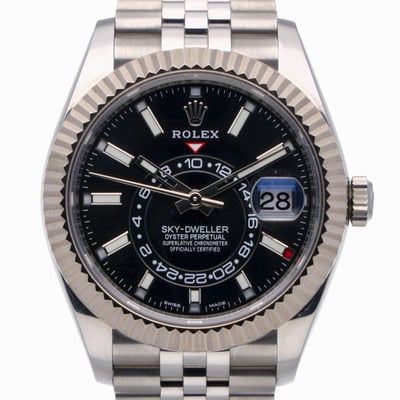 Rolex Sky-Dweller 326934 With Jubilee Bracelet and Black Dial