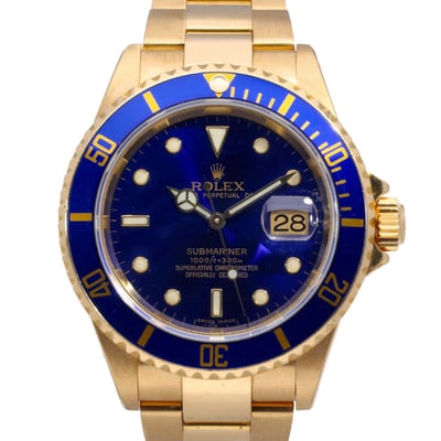 Rolex Submariner 16618LB With Oyster Bracelet and Blue Dial