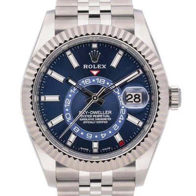 Rolex Sky-Dweller 326934 With Jubilee Bracelet and Blue Dial