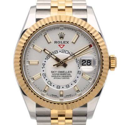 Rolex Sky-Dweller 326933 With Jubilee Bracelet and White Dial