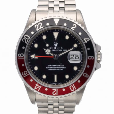 Rolex GMT-Master II 16760 With Jubilee Bracelet and Black Dial