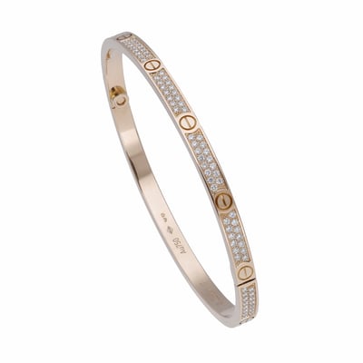CARTIER LOVE BRACELET SMALL MODEL PAVED