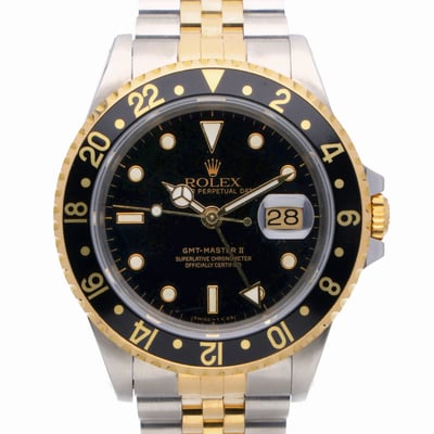 Rolex GMT-Master II 16713 With Jubilee Bracelet and Black Dial