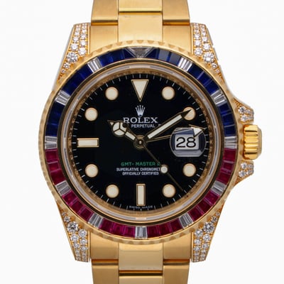 Rolex GMT-Master II 116758SARU With Oyster Bracelet and Black Dial