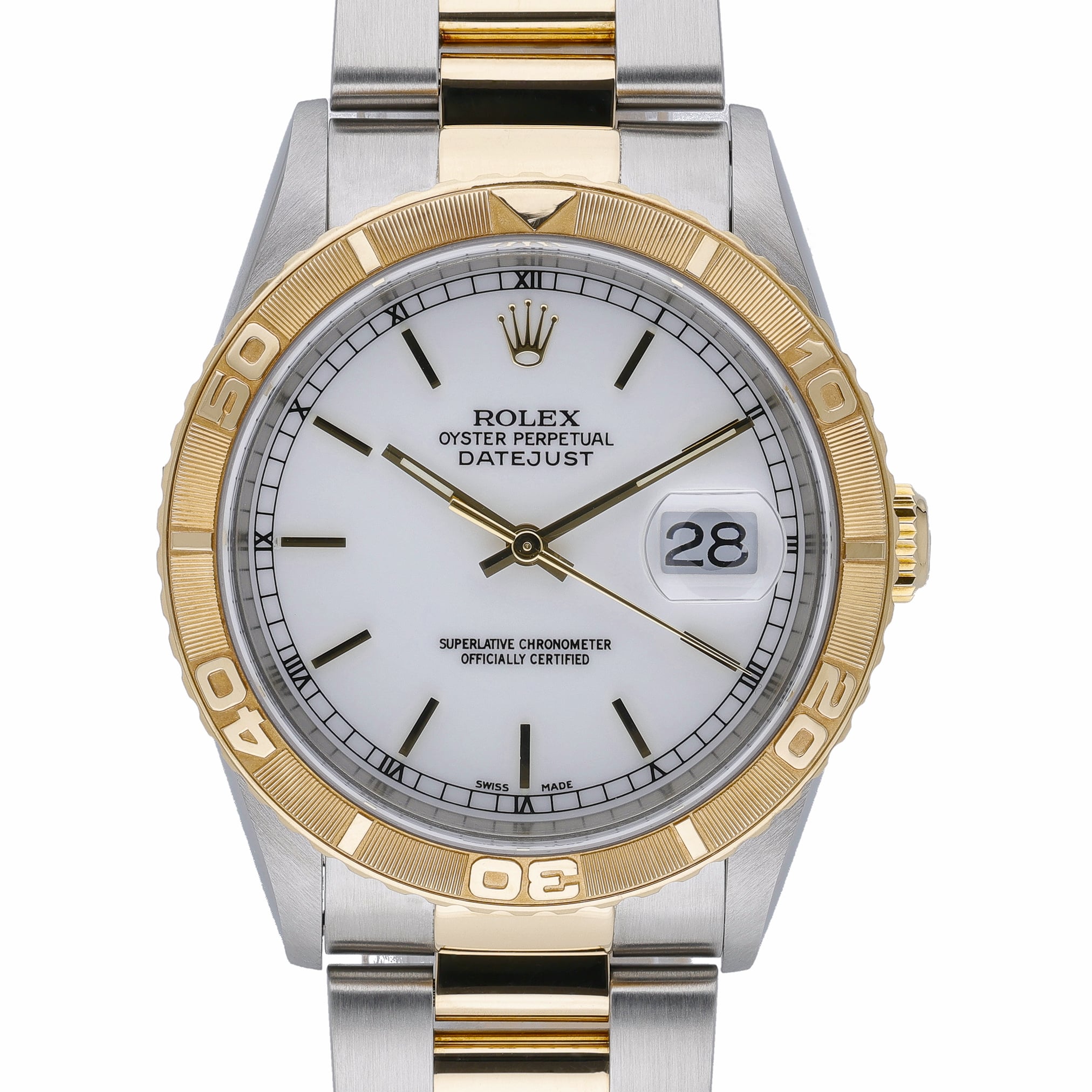 Rolex Datejust Turn-O-Graph 16263 White Dial at Sonning Vintage Watches