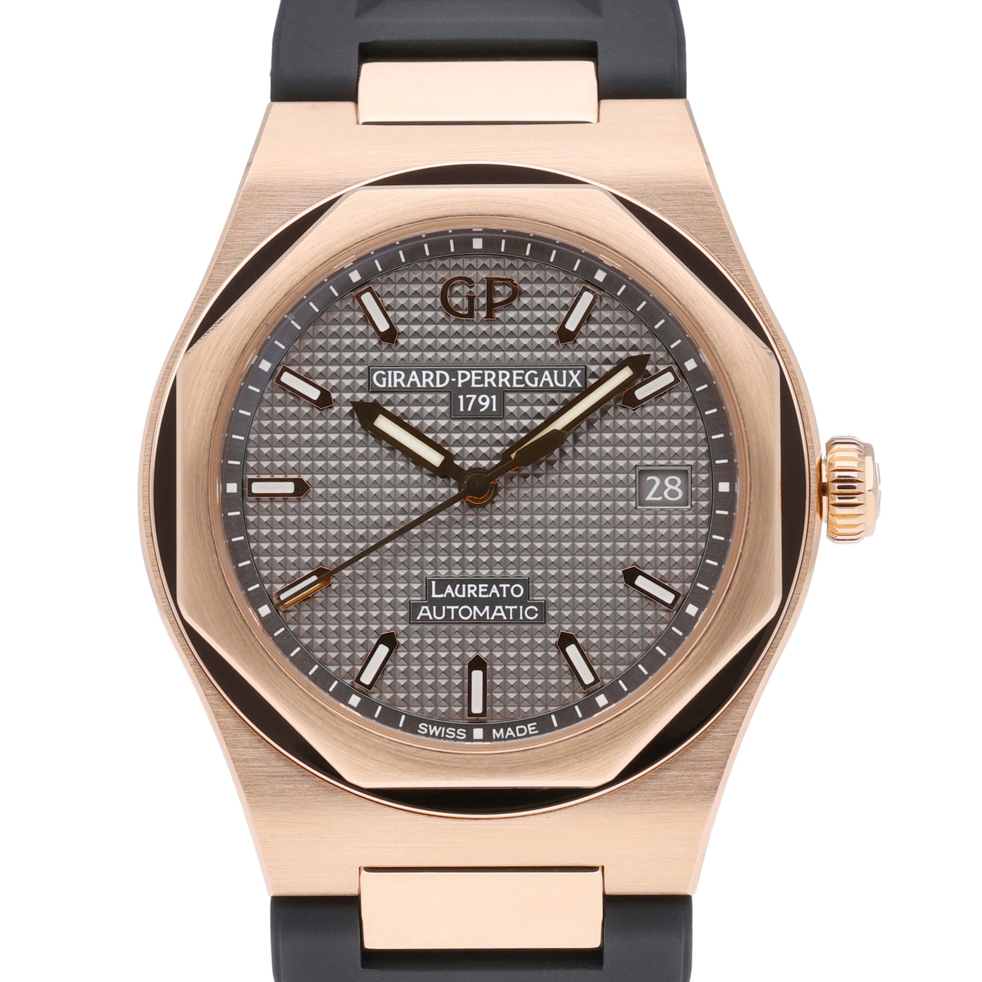 Girard-Perregaux Laureato 81005-52-232-BB6A Grey Dial at Sonning Vintage Watches
