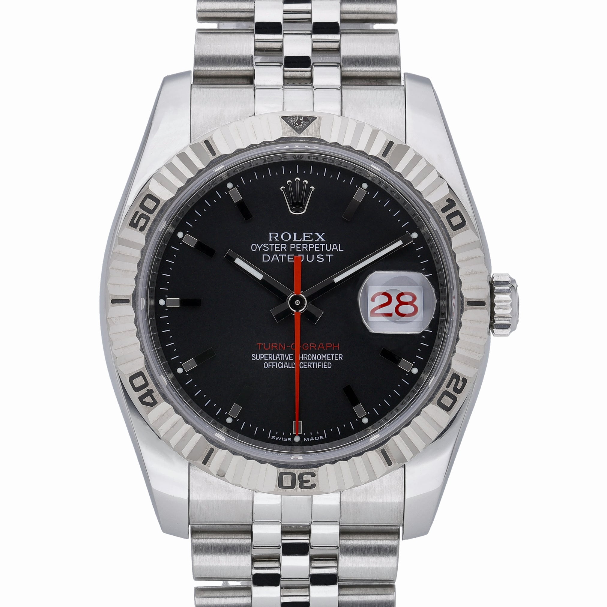Rolex Datejust Turn-O-Graph 116264 Black Dial at Sonning Vintage Watches