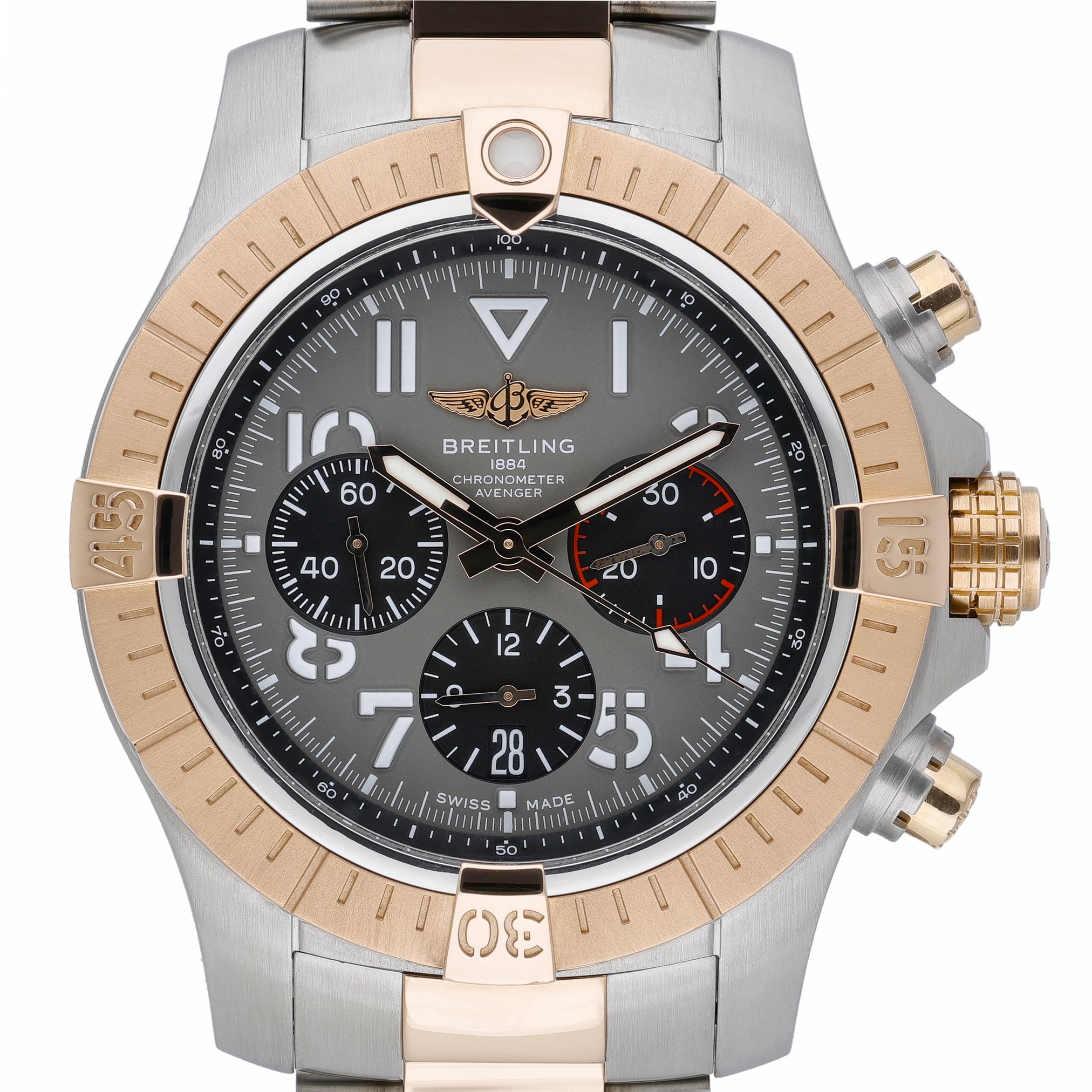 Breitling Avenger UB0182 Grey Dial at Sonning Vintage Watches