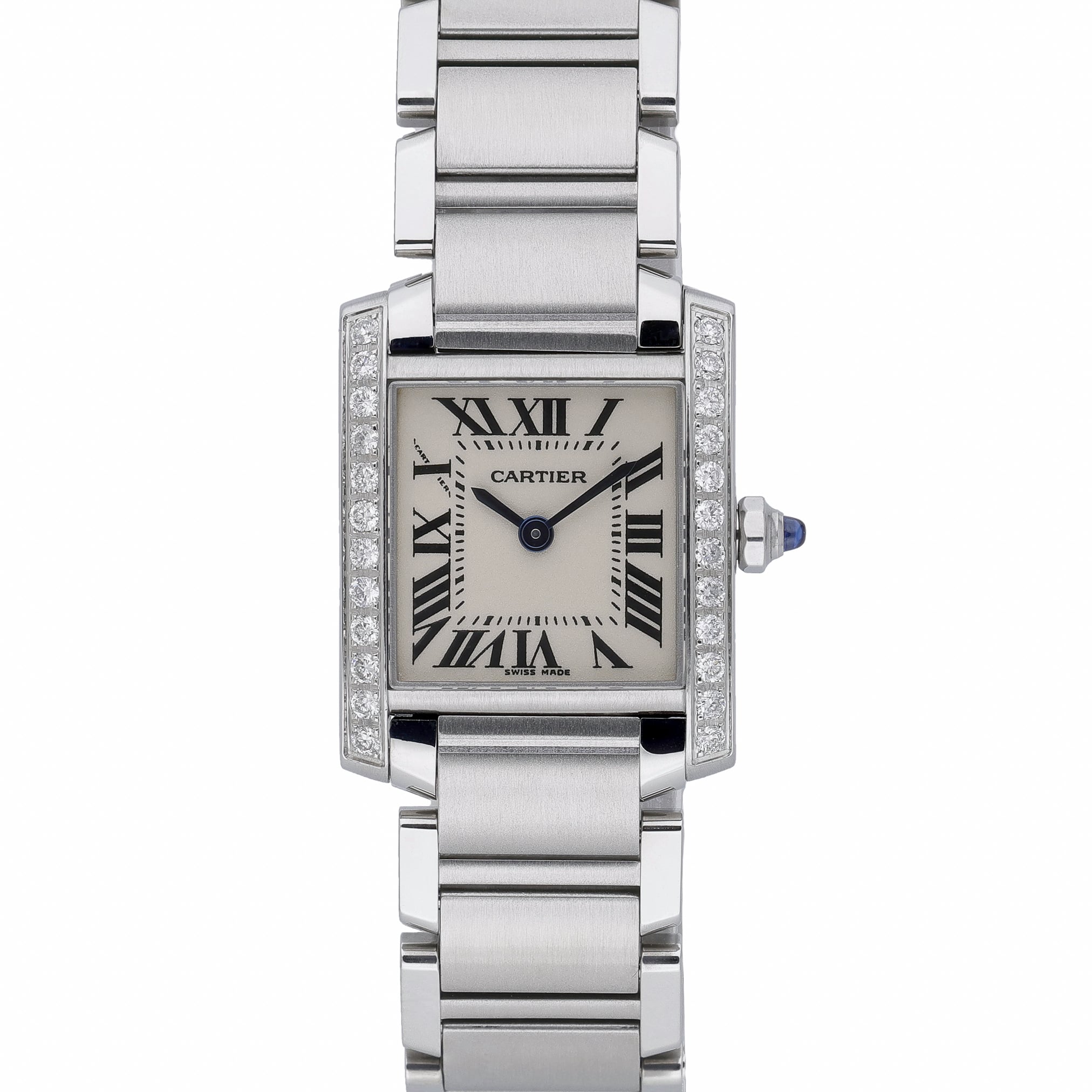 Cartier Tank Francaise 2384 White Dial at Sonning Vintage Watches