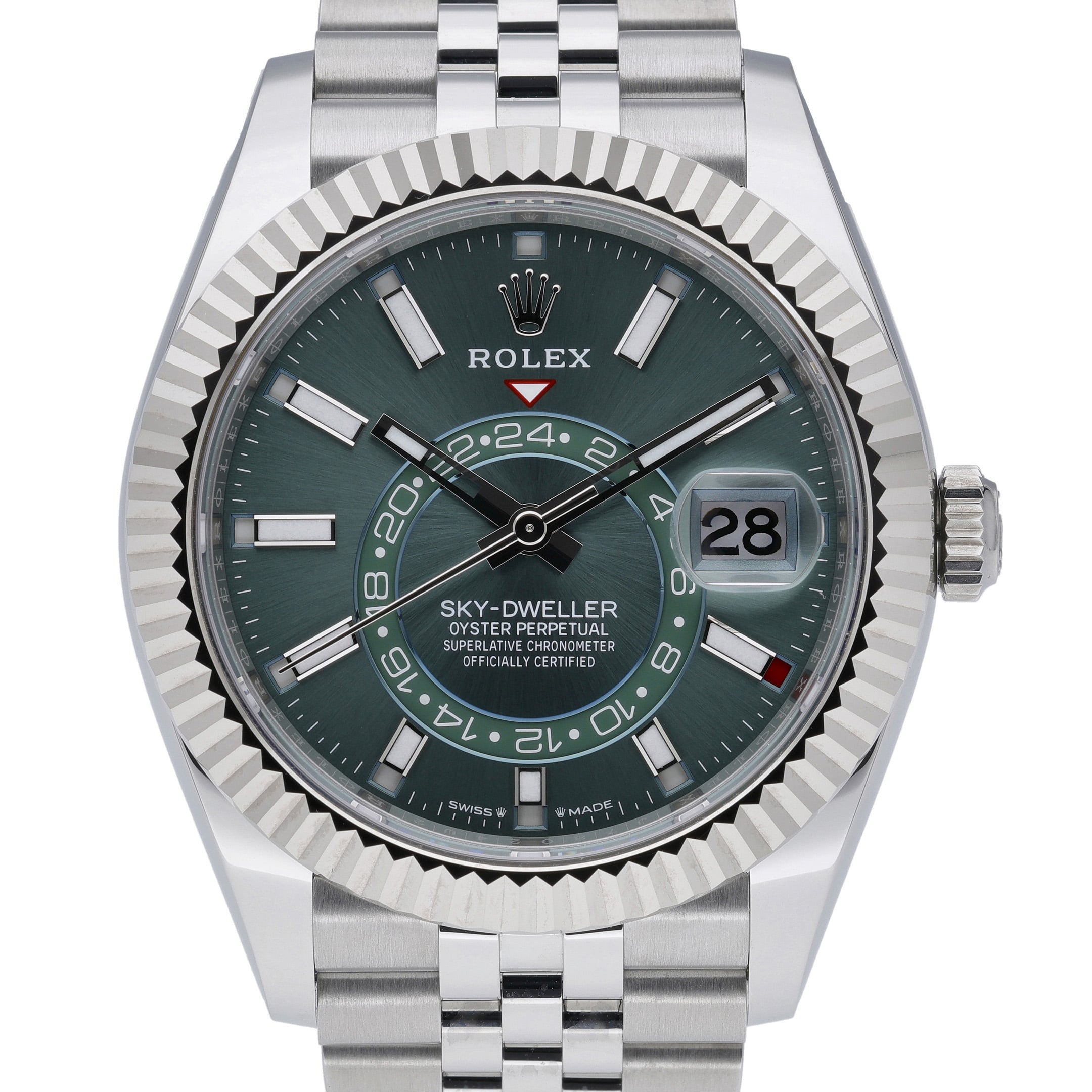Rolex Sky-Dweller 336934 Green Dial at Sonning Vintage Watches