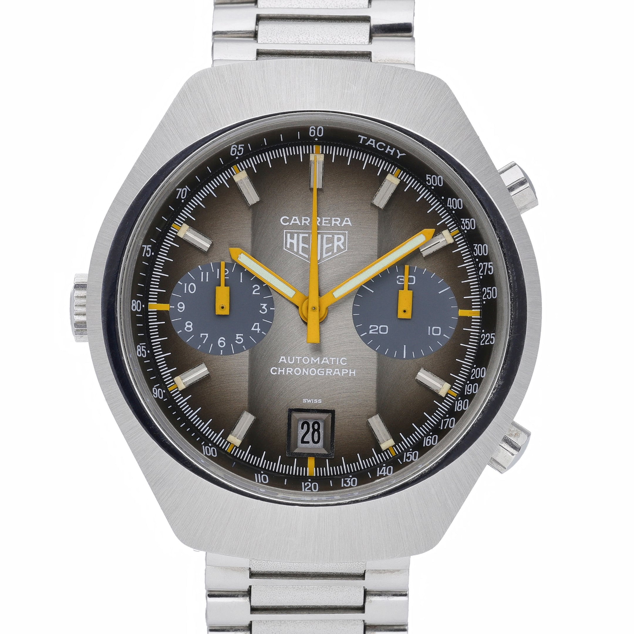 Heuer Carrera 110.573 Brown Dial at Sonning Vintage Watches