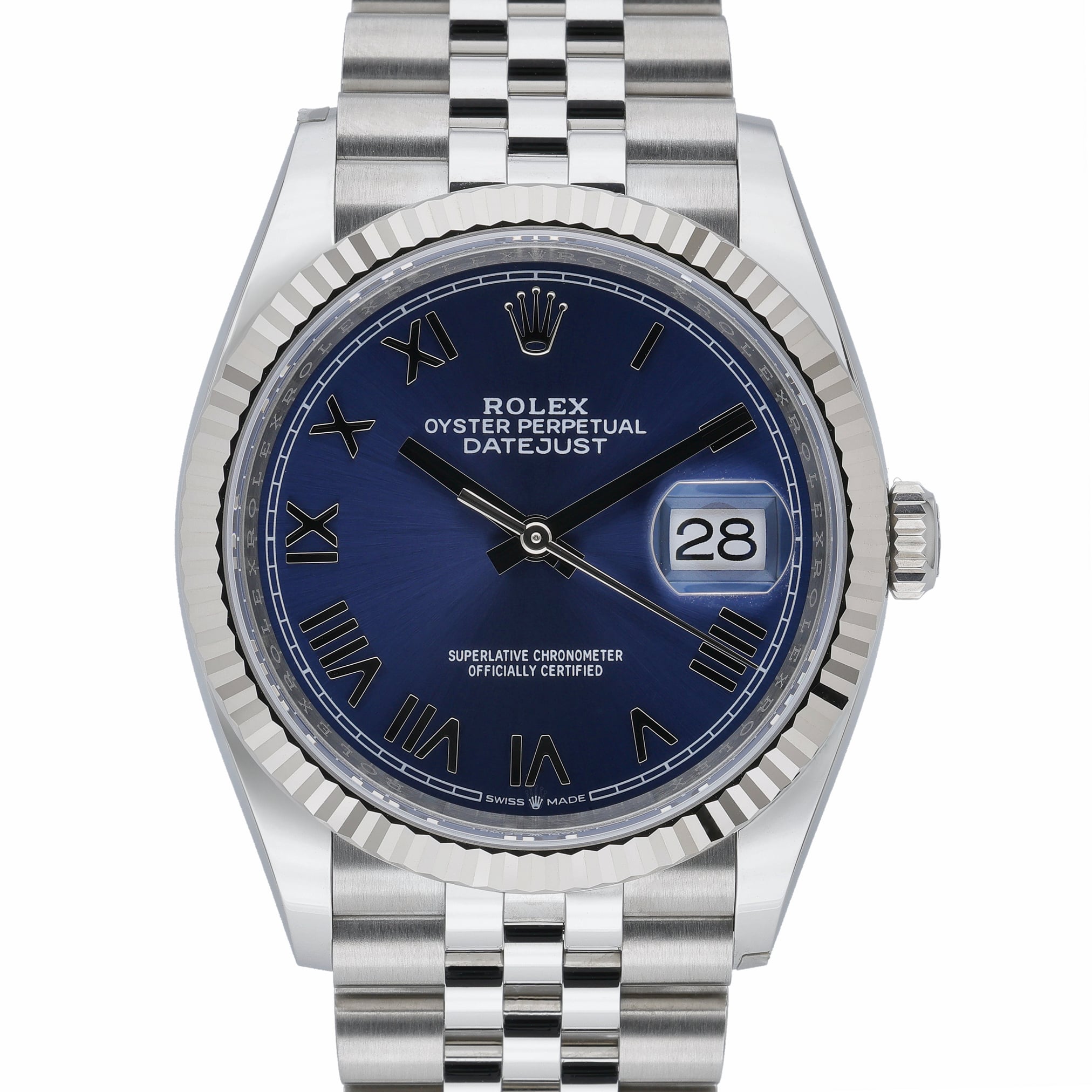 Rolex Datejust 36 126234 Blue Roman Dial at Sonning Vintage Watches