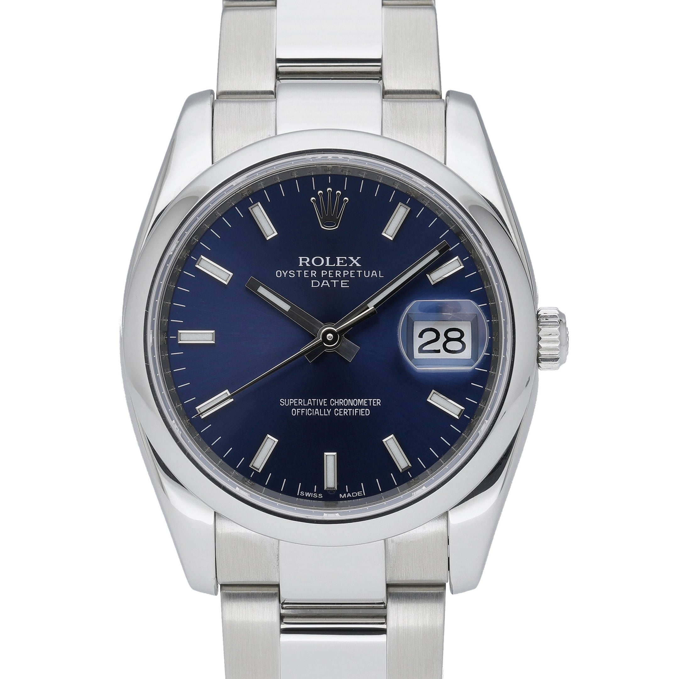 Rolex Date 115200 Blue Dial at Sonning Vintage Watches