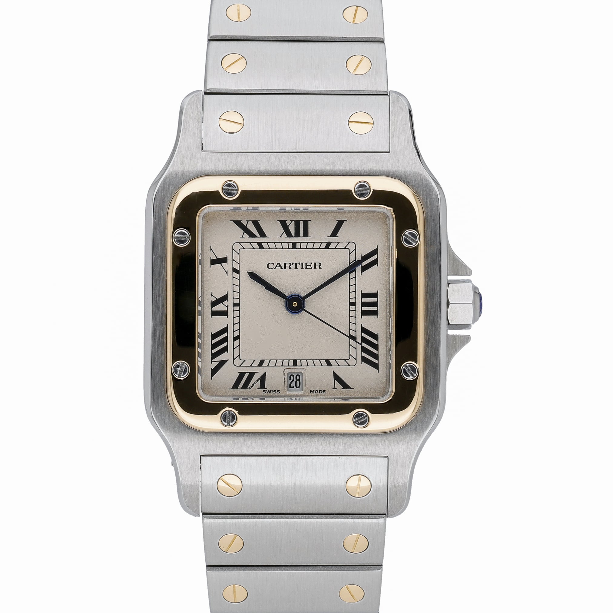 Cartier Santos Galbee 1566 White Dial at Sonning Vintage Watches