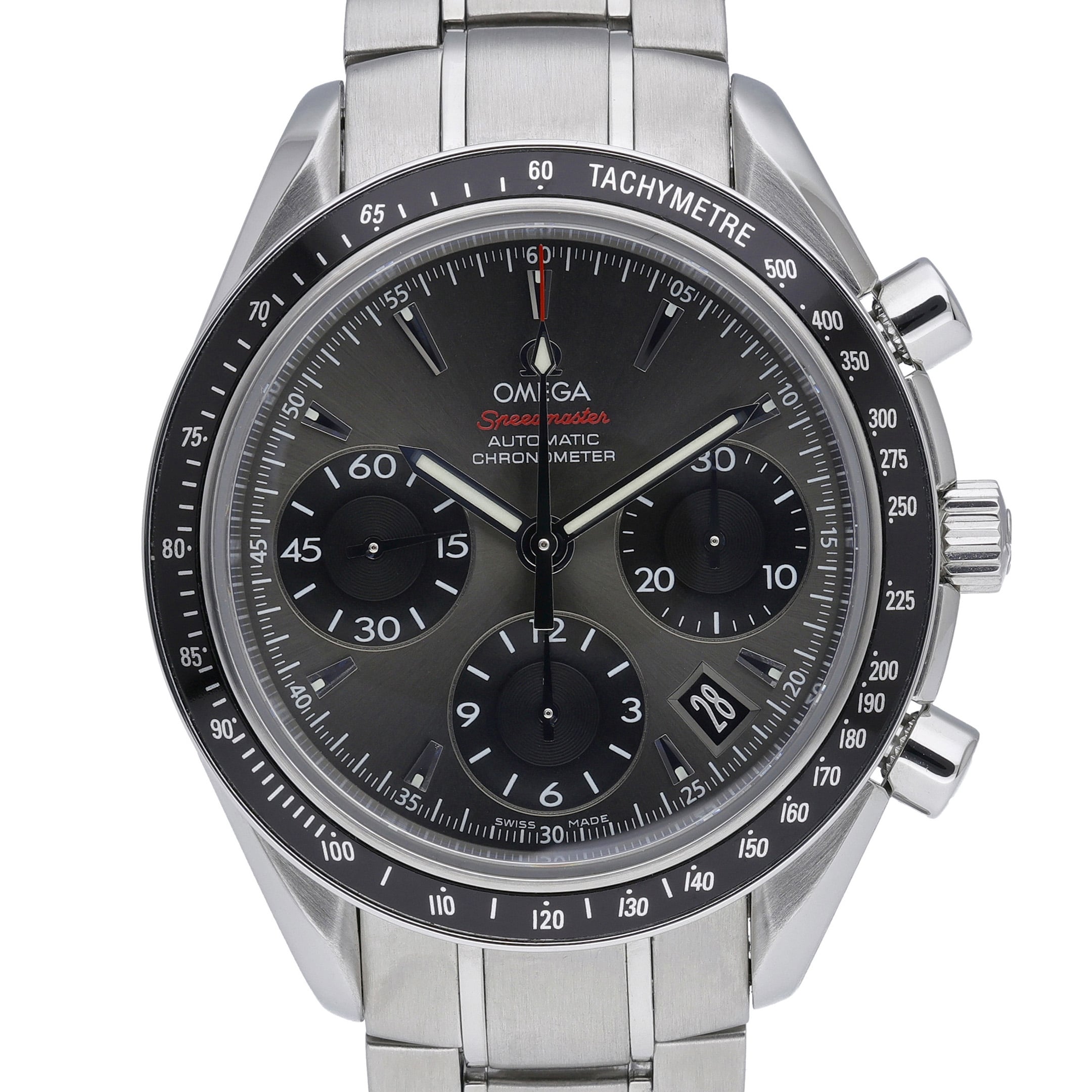 Omega Speedmaster Date 32330404006001 Grey Dial at Sonning Vintage Watches