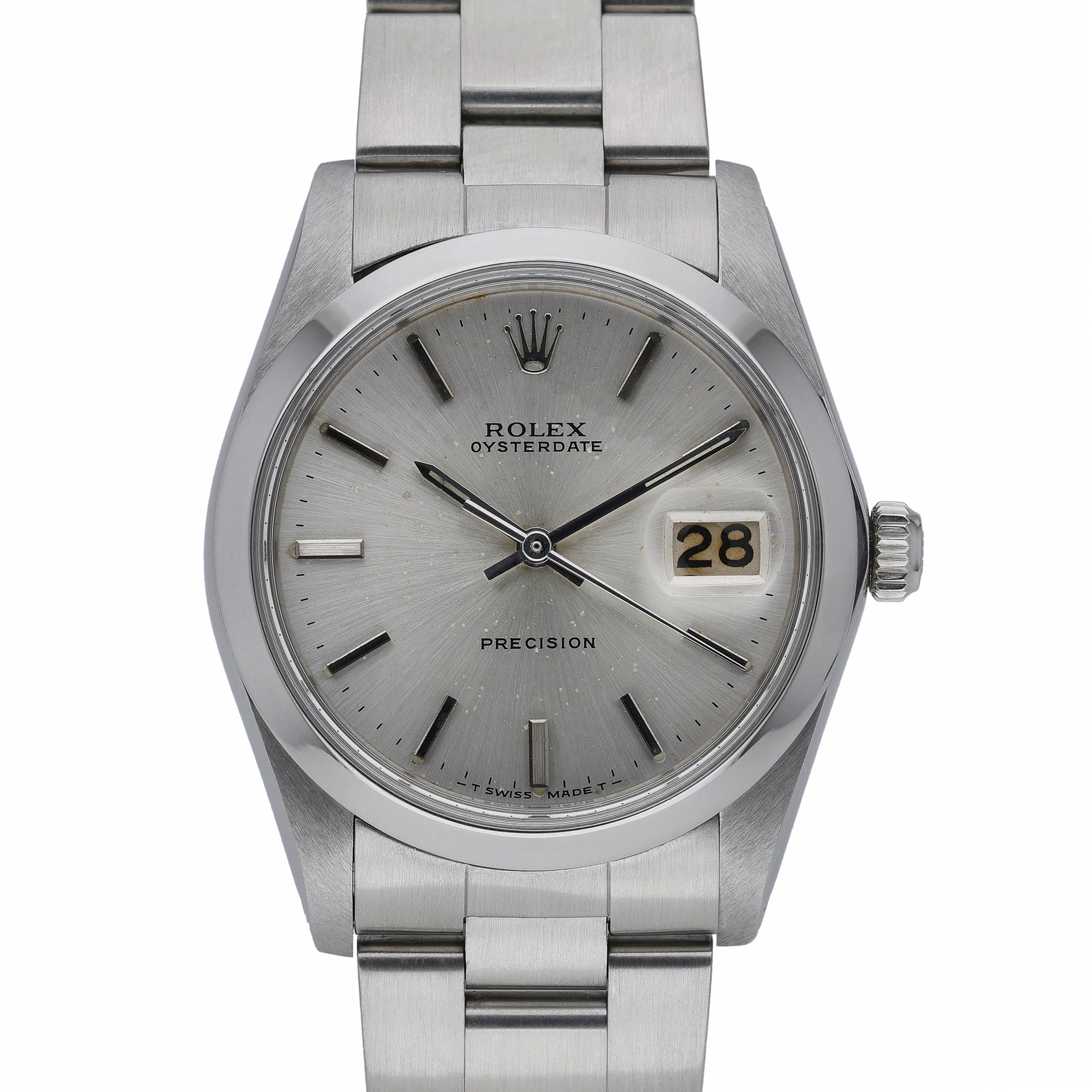 Rolex Oysterdate Precision 6694 Silver Dial at Sonning Vintage Watches