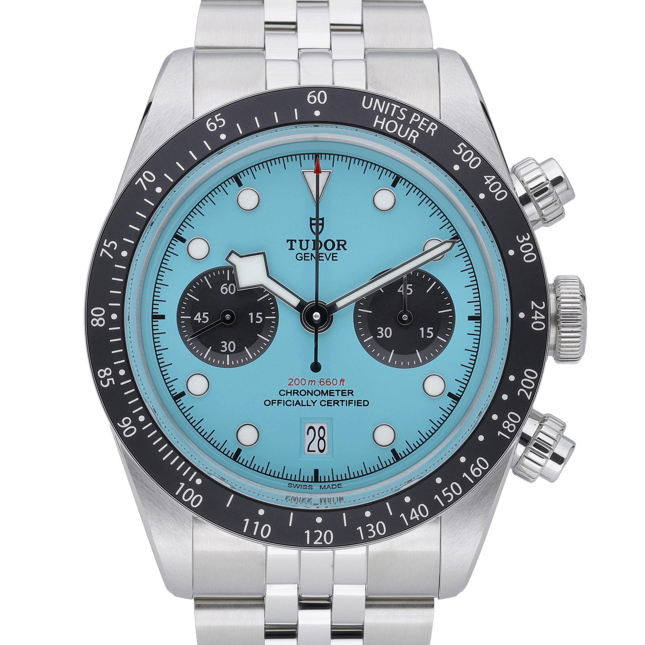 Tudor Black Bay Chrono 79360N Turquoise Dial at Sonning Vintage Watches