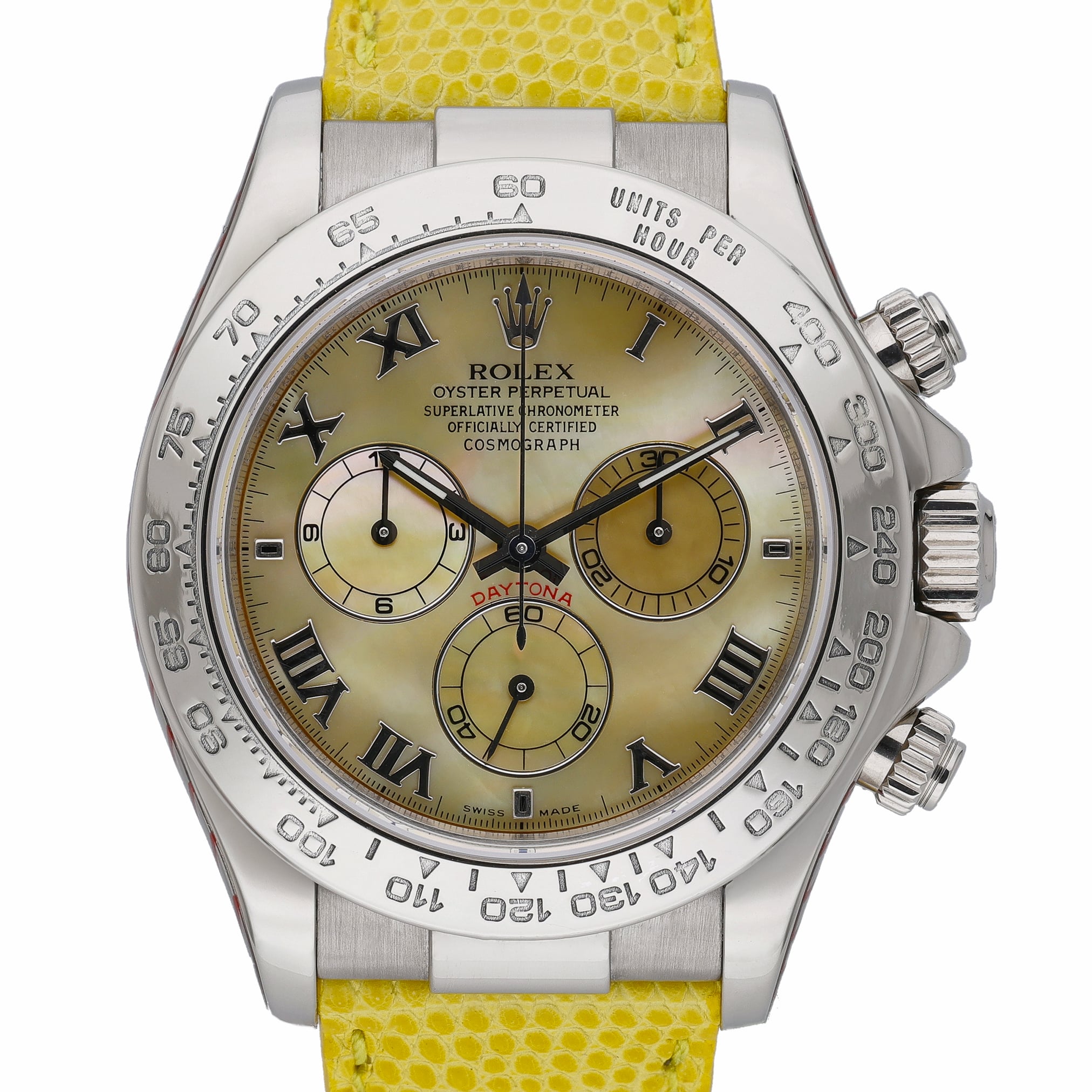 Rolex Daytona 116519 Yellow MOP Dial at Sonning Vintage Watches
