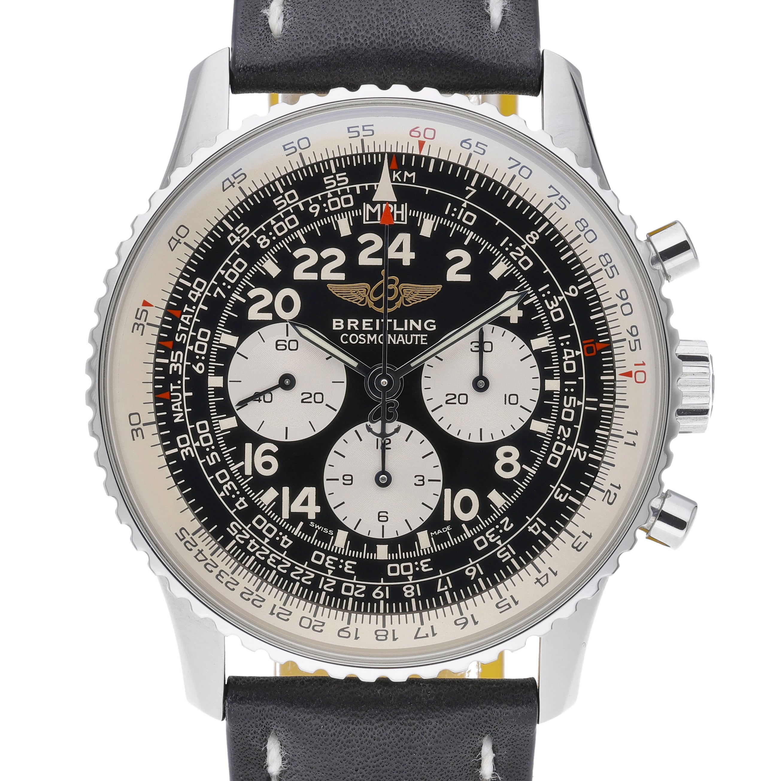 Breitling Navitimer Cosmonaute A12322 Black Dial at Sonning Vintage Watches