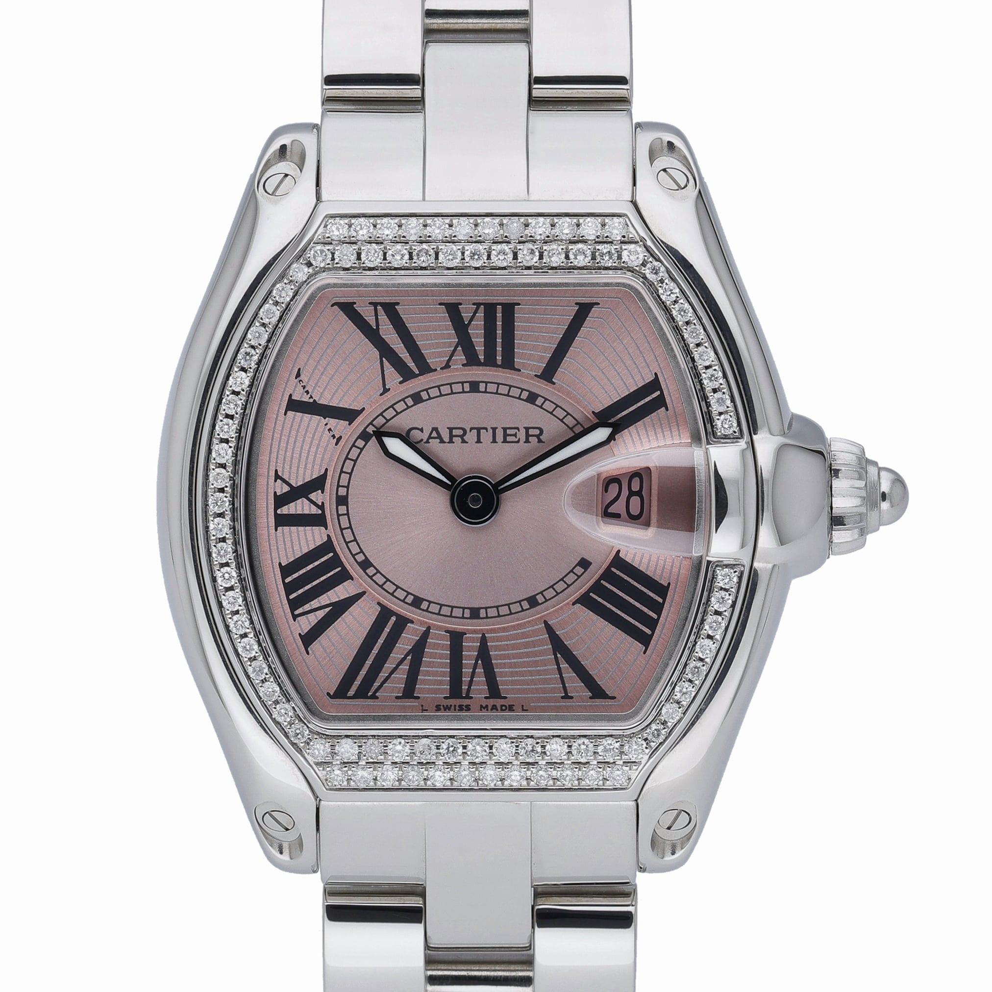 Cartier Roadster 2675 Pink Dial at Sonning Vintage Watches