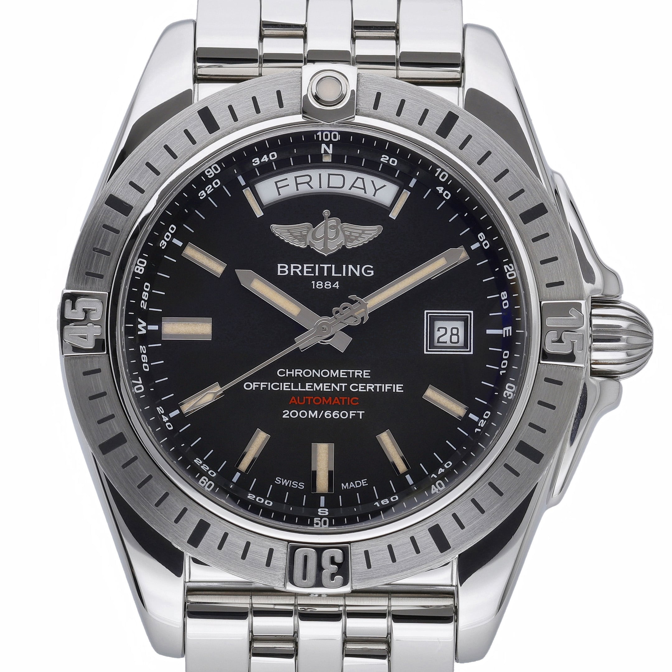 Breitling Galactic A45320 Black Dial at Sonning Vintage Watches