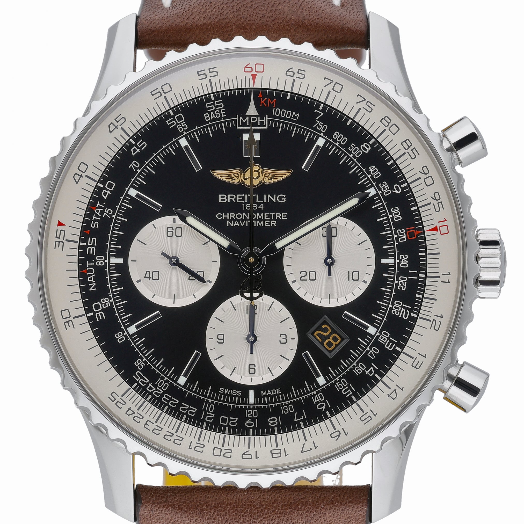 Breitling Navitimer AB0129 Black Dial at Sonning Vintage Watches