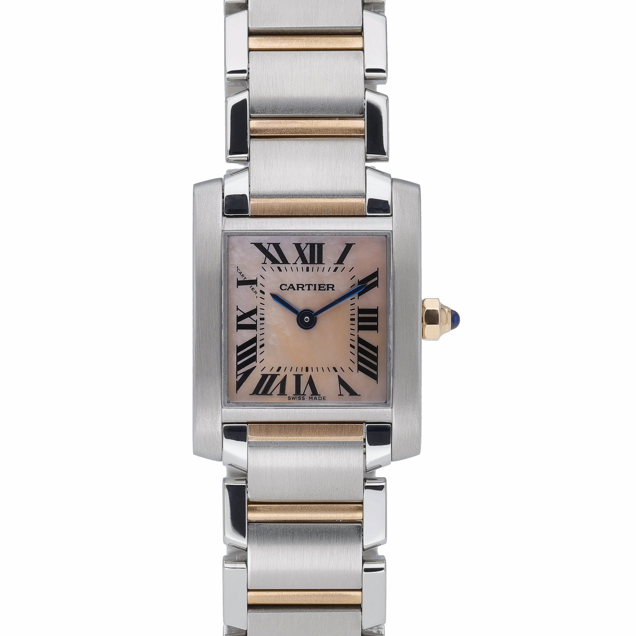 Cartier Tank Francaise 2384 Pink MOP Dial at Sonning Vintage Watches