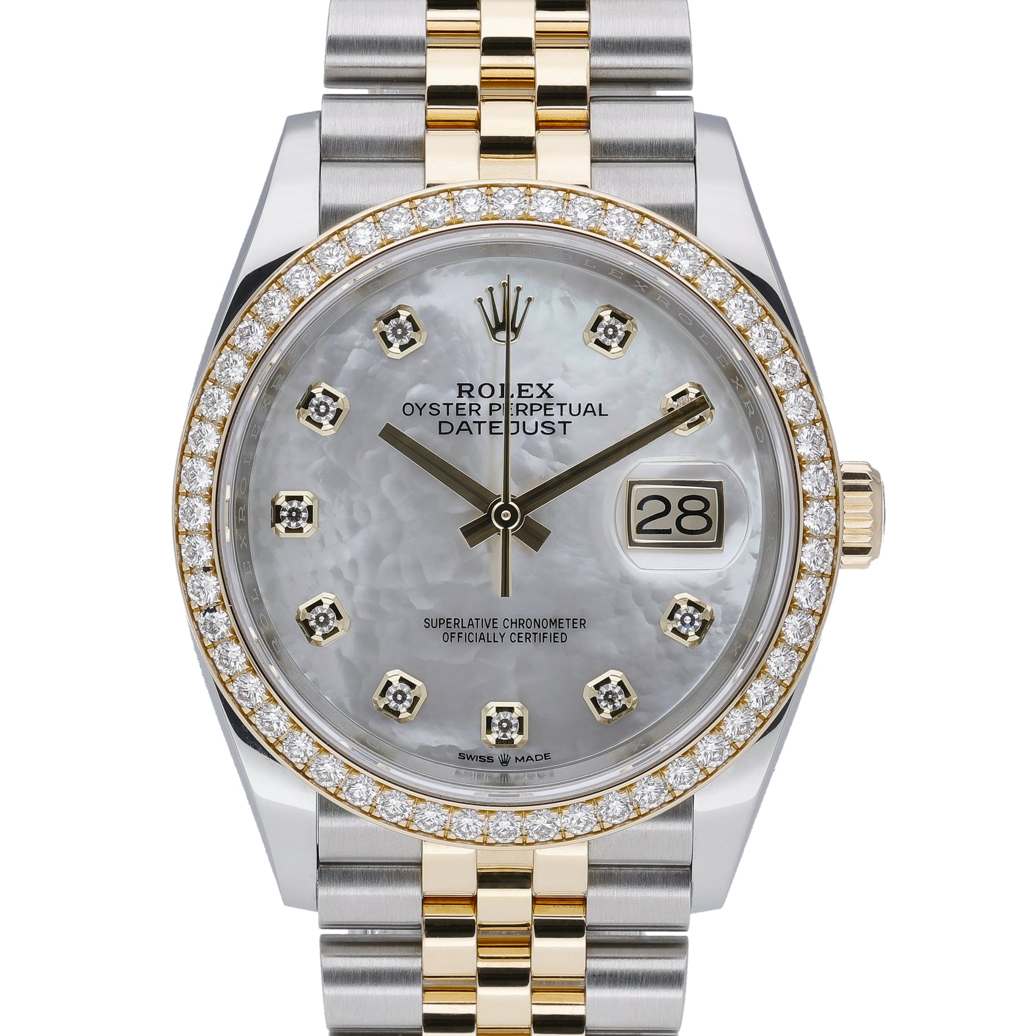 Rolex Datejust 36 126283RBR White MOP Dial at Sonning Vintage Watches