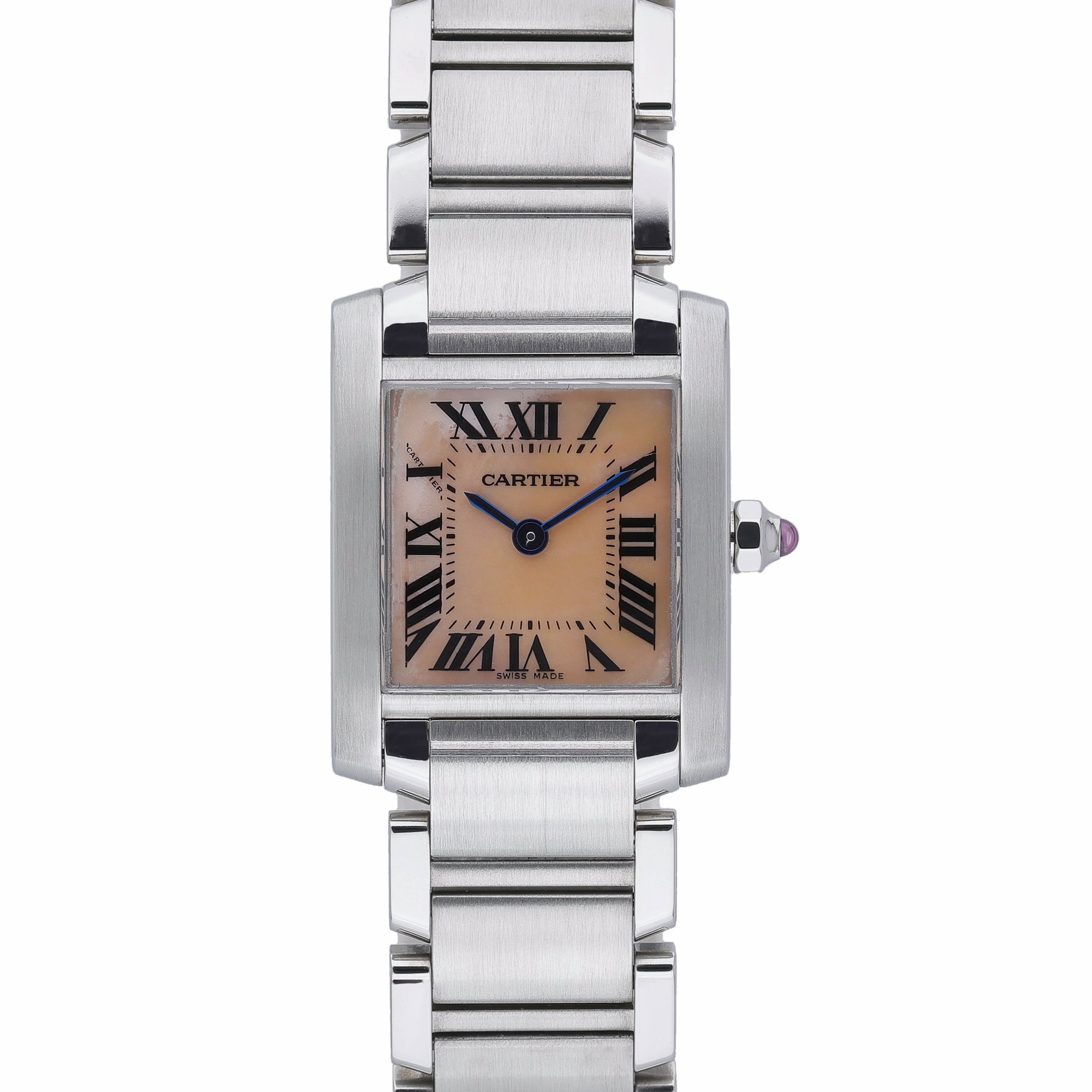 Cartier Tank Francaise 2384 Pink MOP Dial at Sonning Vintage Watches
