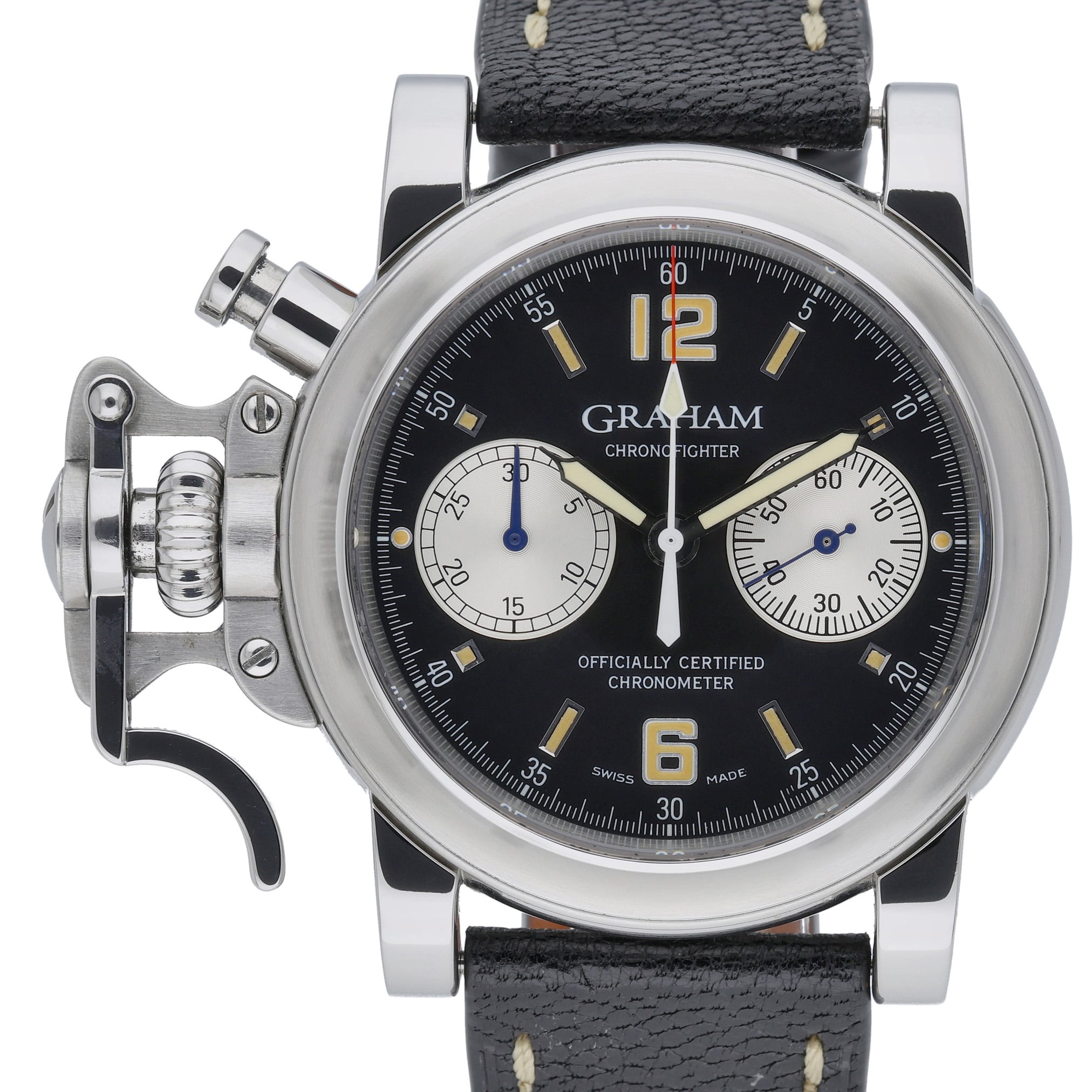 Graham Chronofighter 201 Black Dial at Sonning Vintage Watches