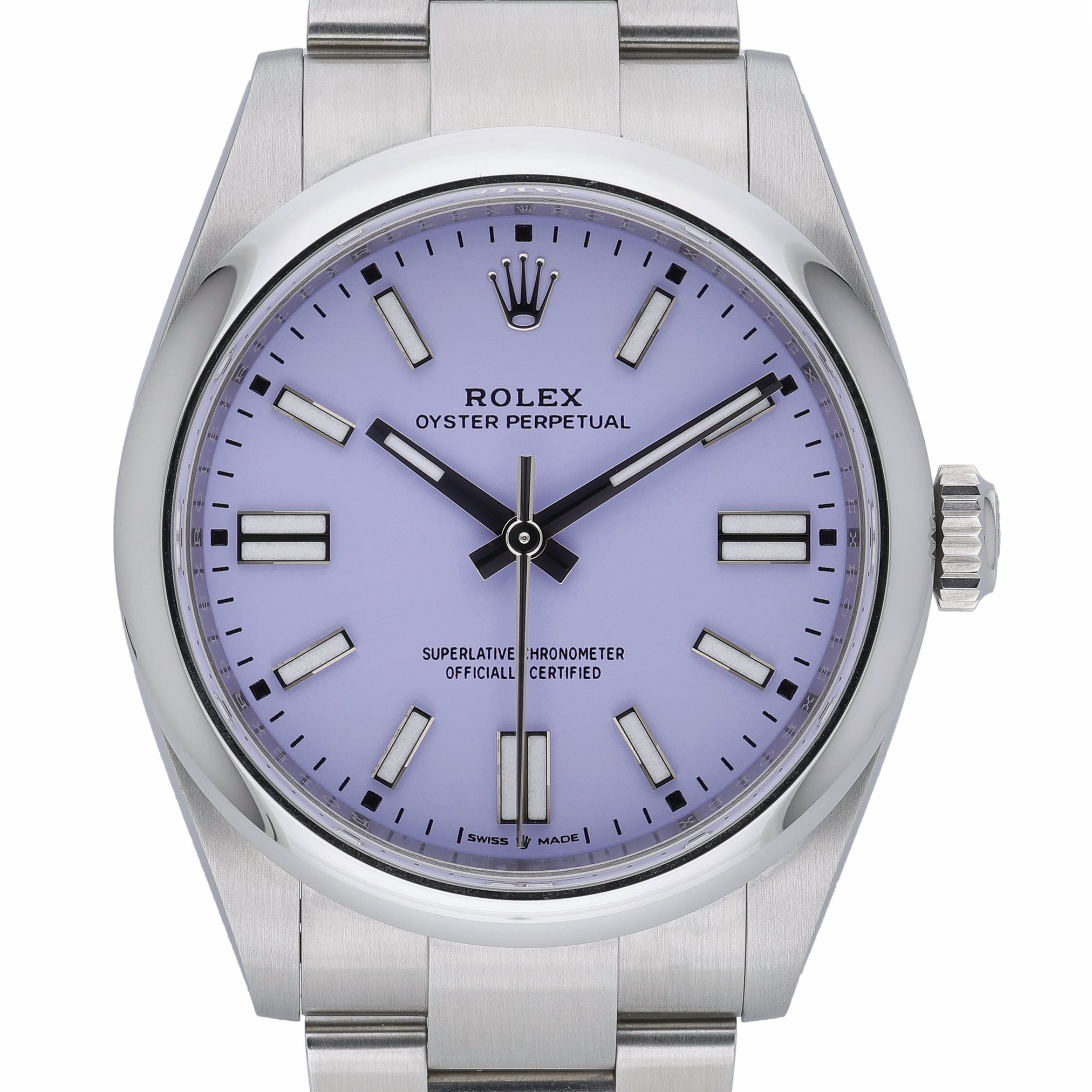 Rolex Oyser Perpetual 41 134300 Lavender Dial at Sonning Vintage Watches