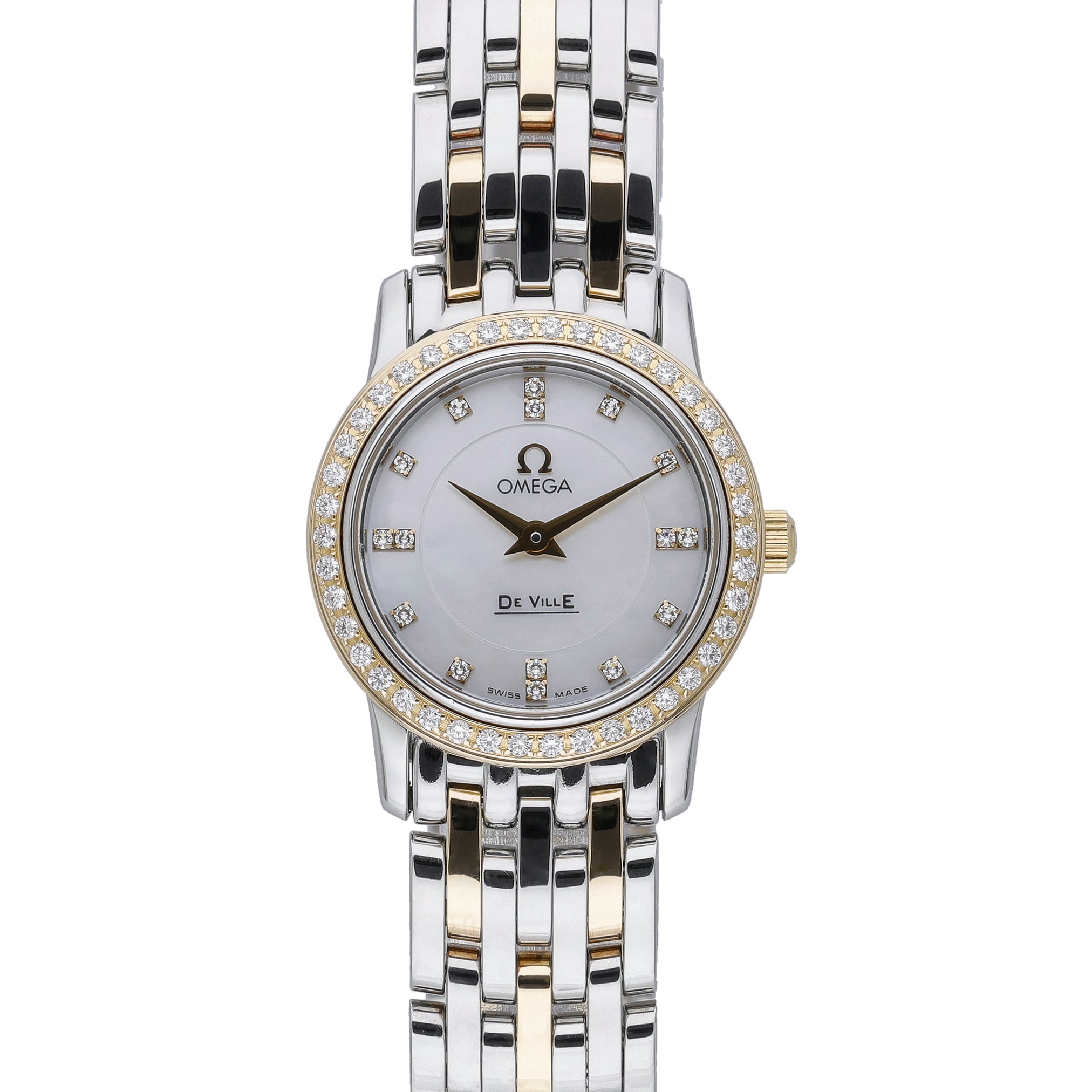 Omega De Ville Prestige 43757500 White MOP Dial at Sonning Vintage Watches