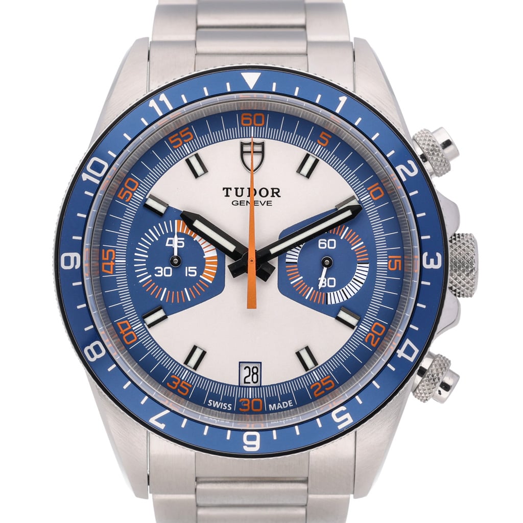 Tudor Heritage Chrono Blue 70330B White Dial at Sonning Vintage Watches