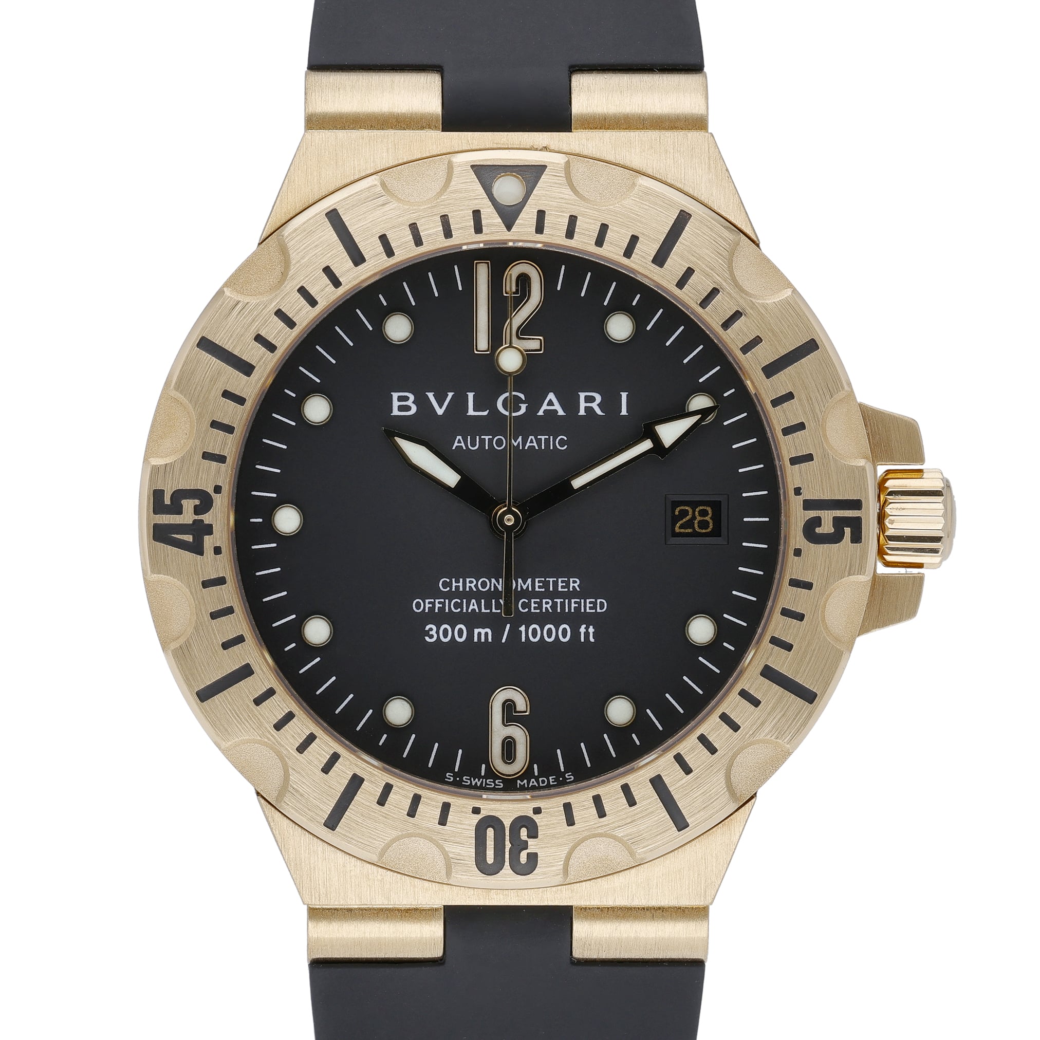 Bvlgari Diagono SD 40 G V D Black Dial at Sonning Vintage Watches