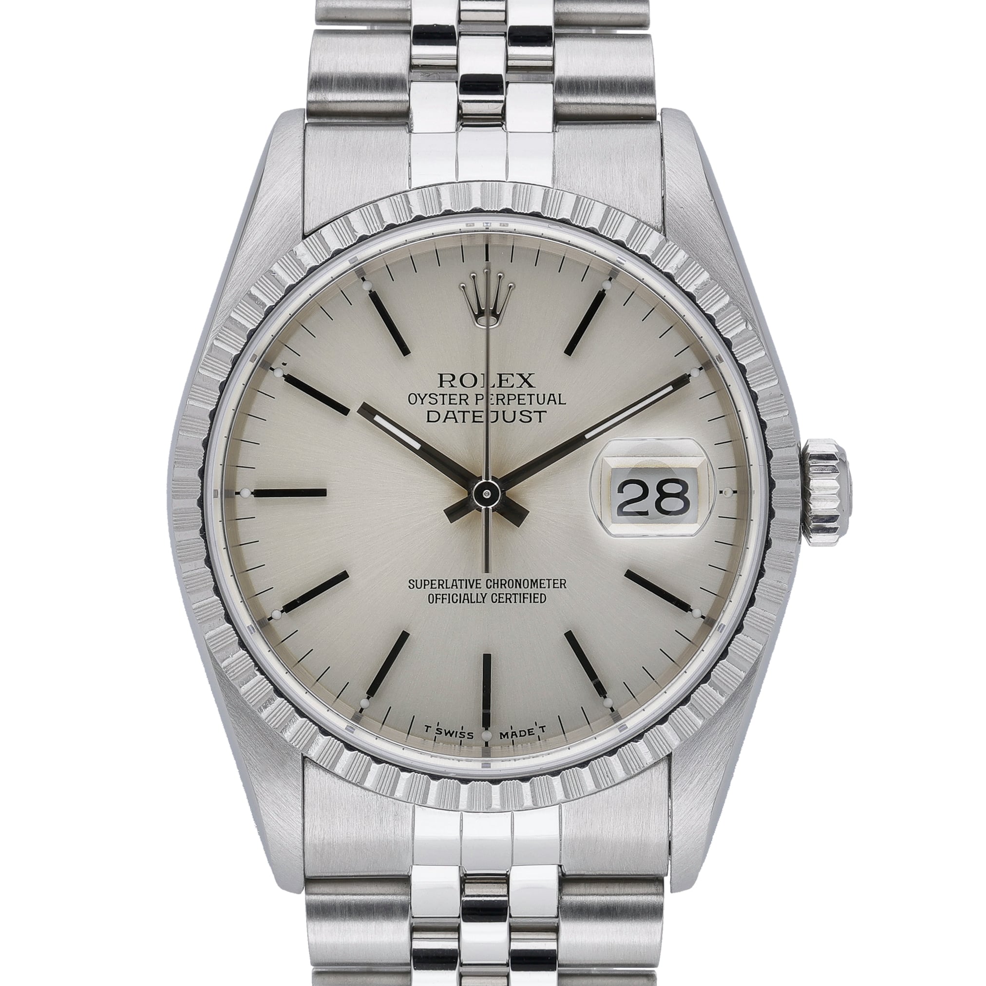 Rolex Datejust 16220 Silver Dial at Sonning Vintage Watches