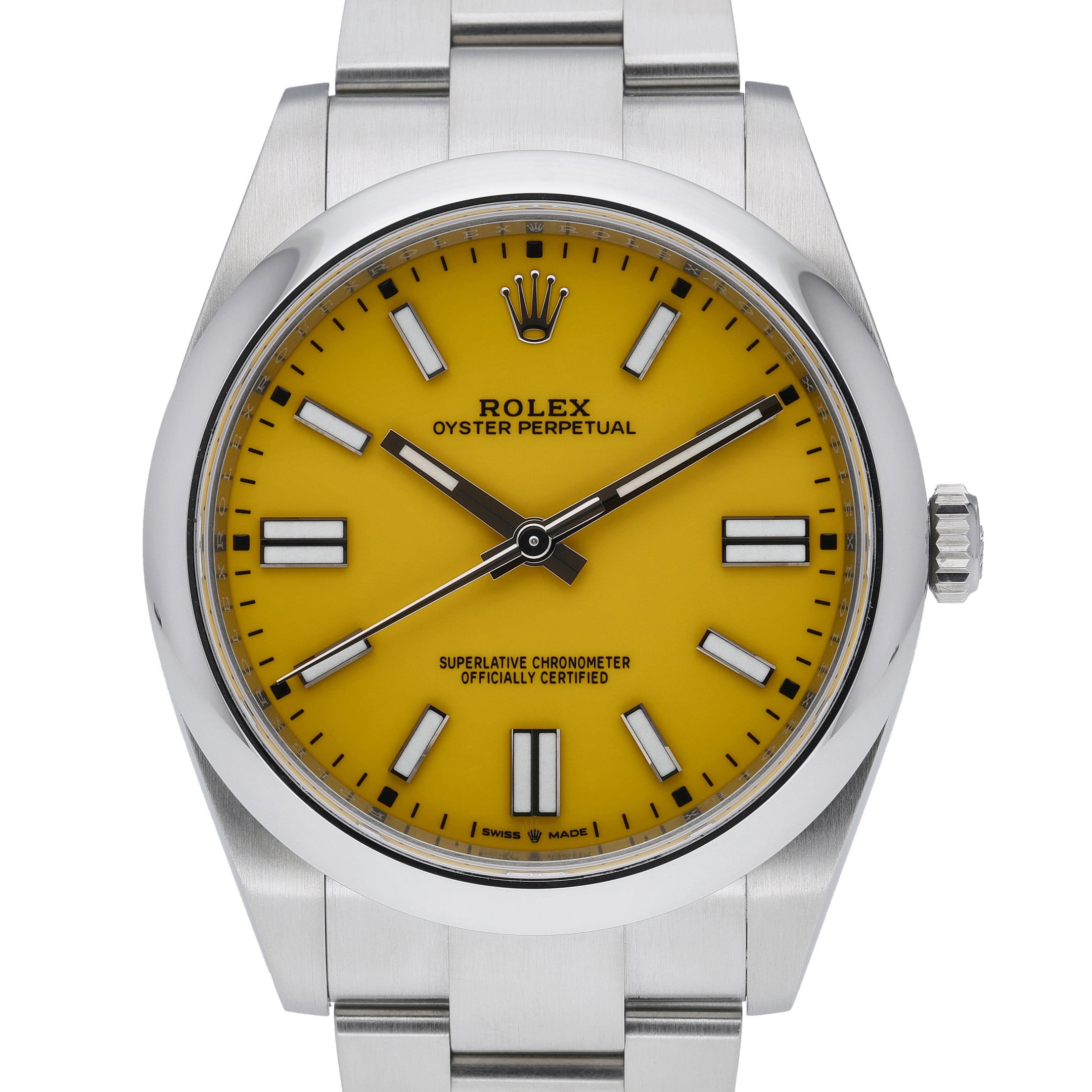 Rolex Oyster Perpetual 124300 Yellow Dial at Sonning Vintage Watches