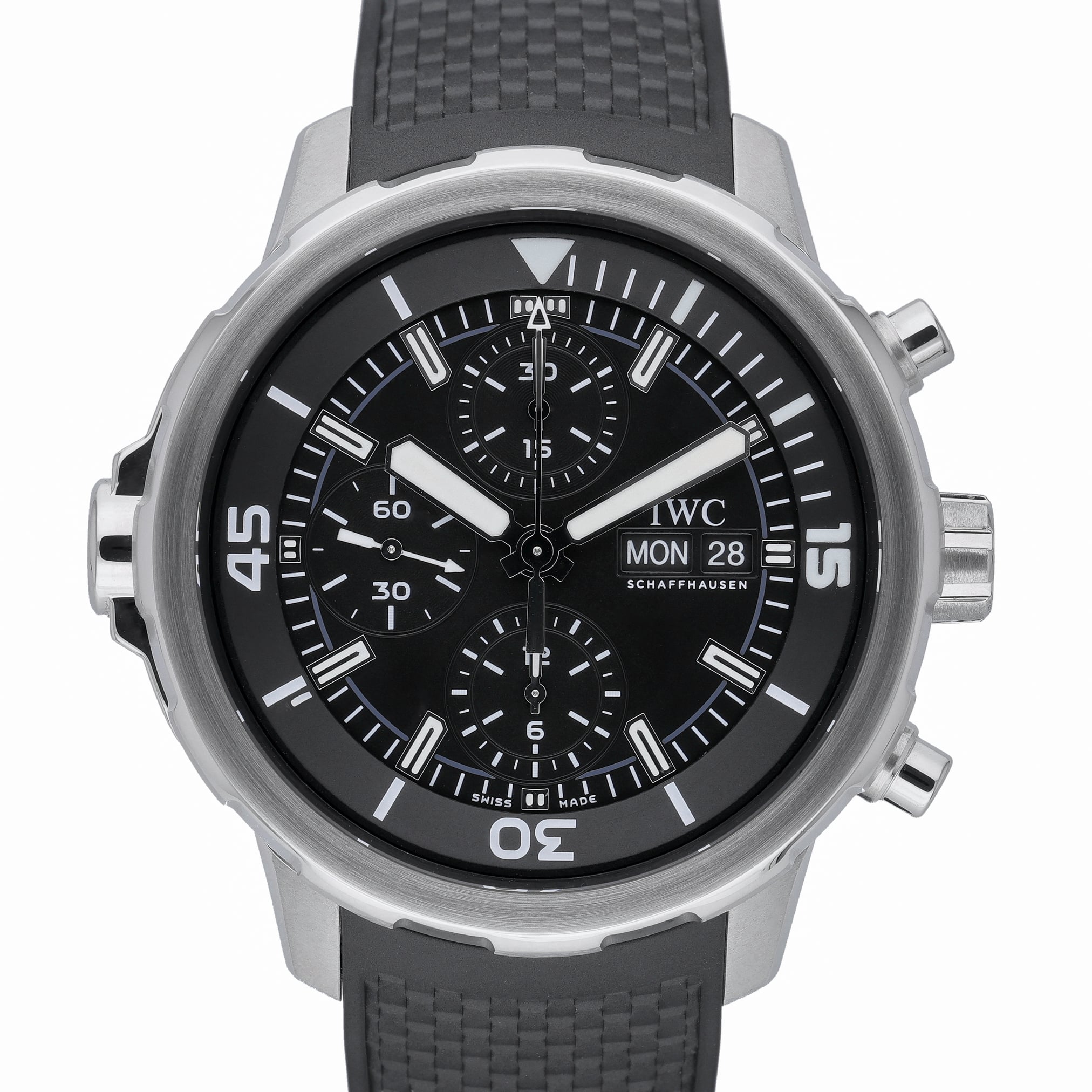 Iwc Aquatimer Chronograph IW376803 Black Dial at Sonning Vintage Watches