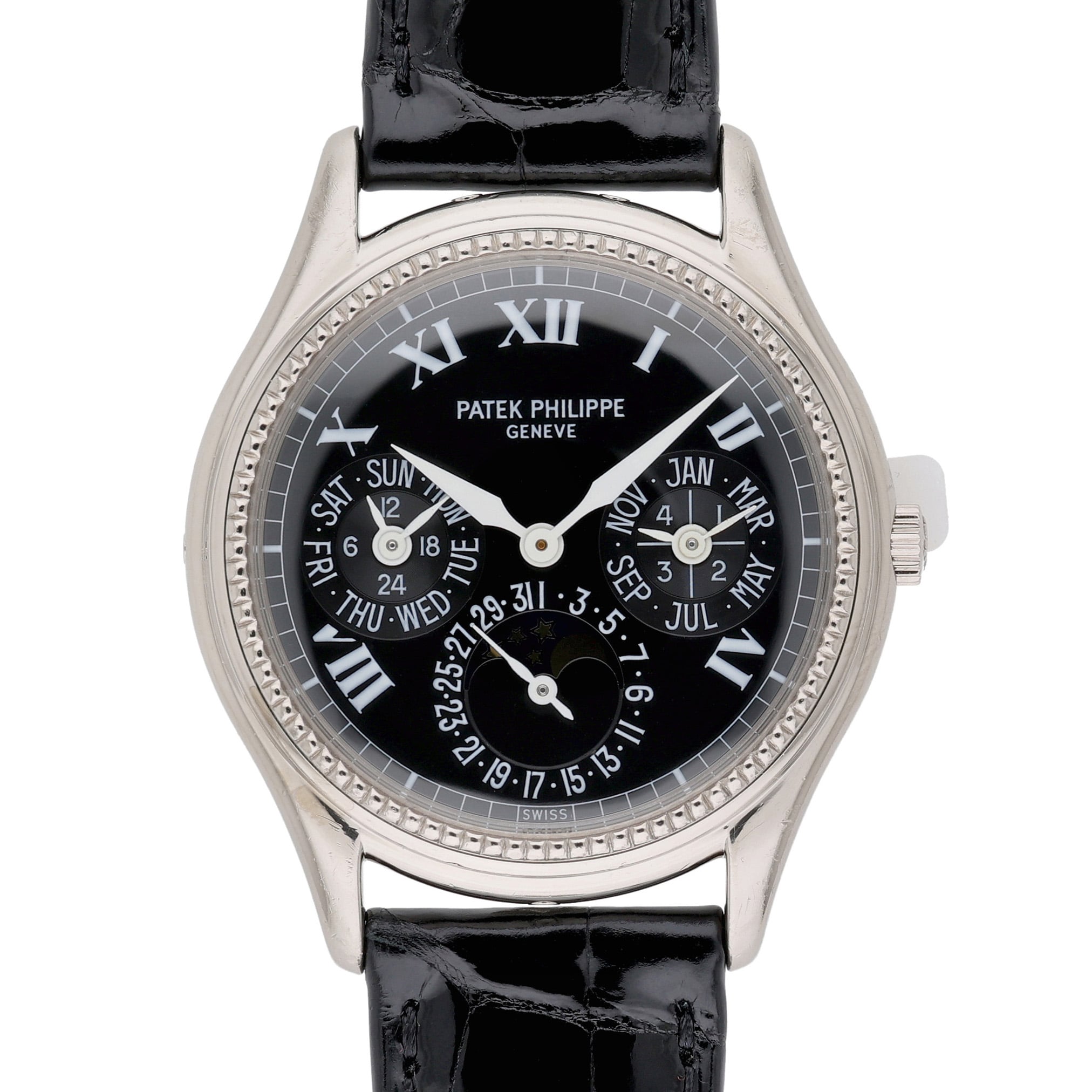Patek Philippe Perpetual Calendar 5038G Black Dial at Sonning Vintage Watches