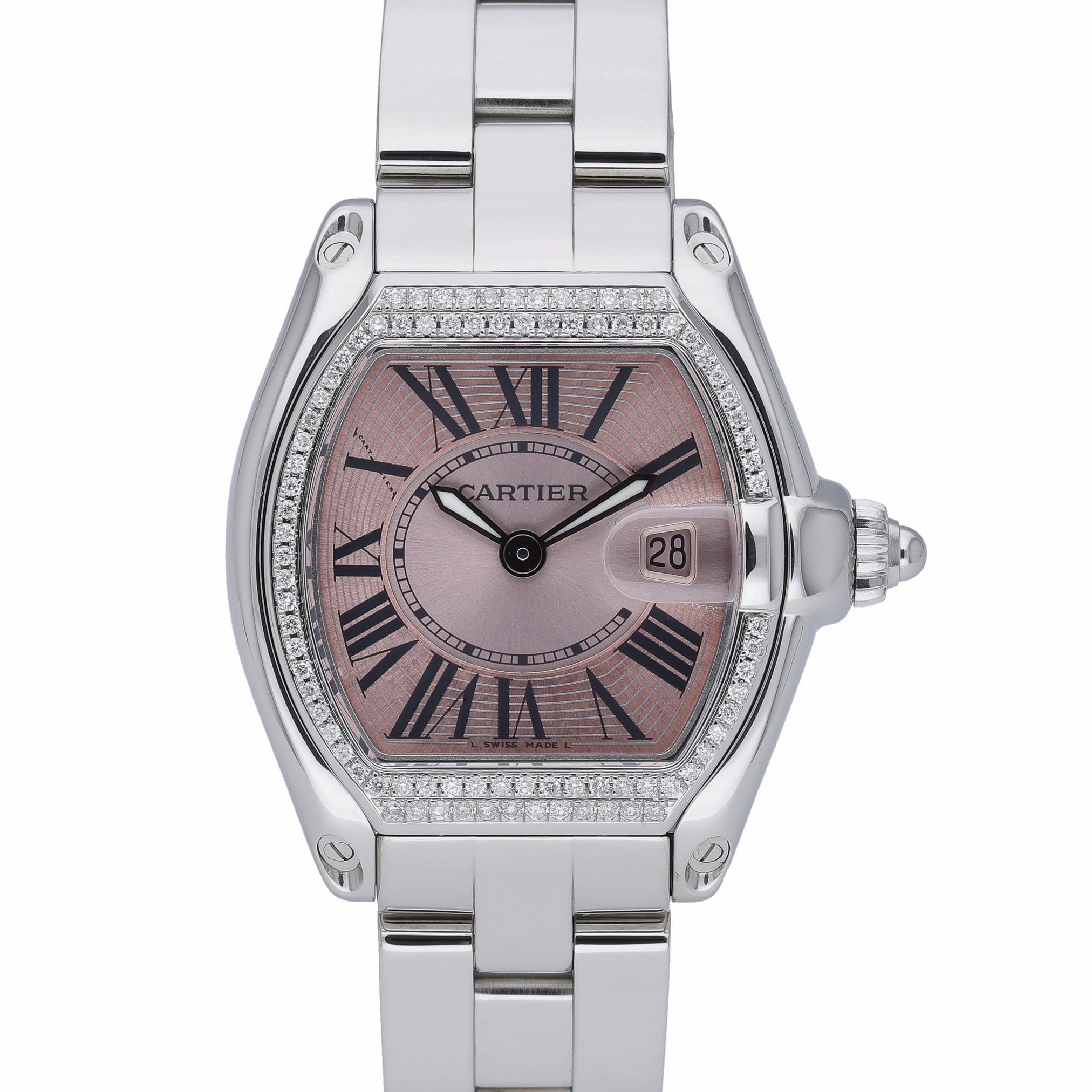 Cartier Roadster 2675 Pink Dial at Sonning Vintage Watches
