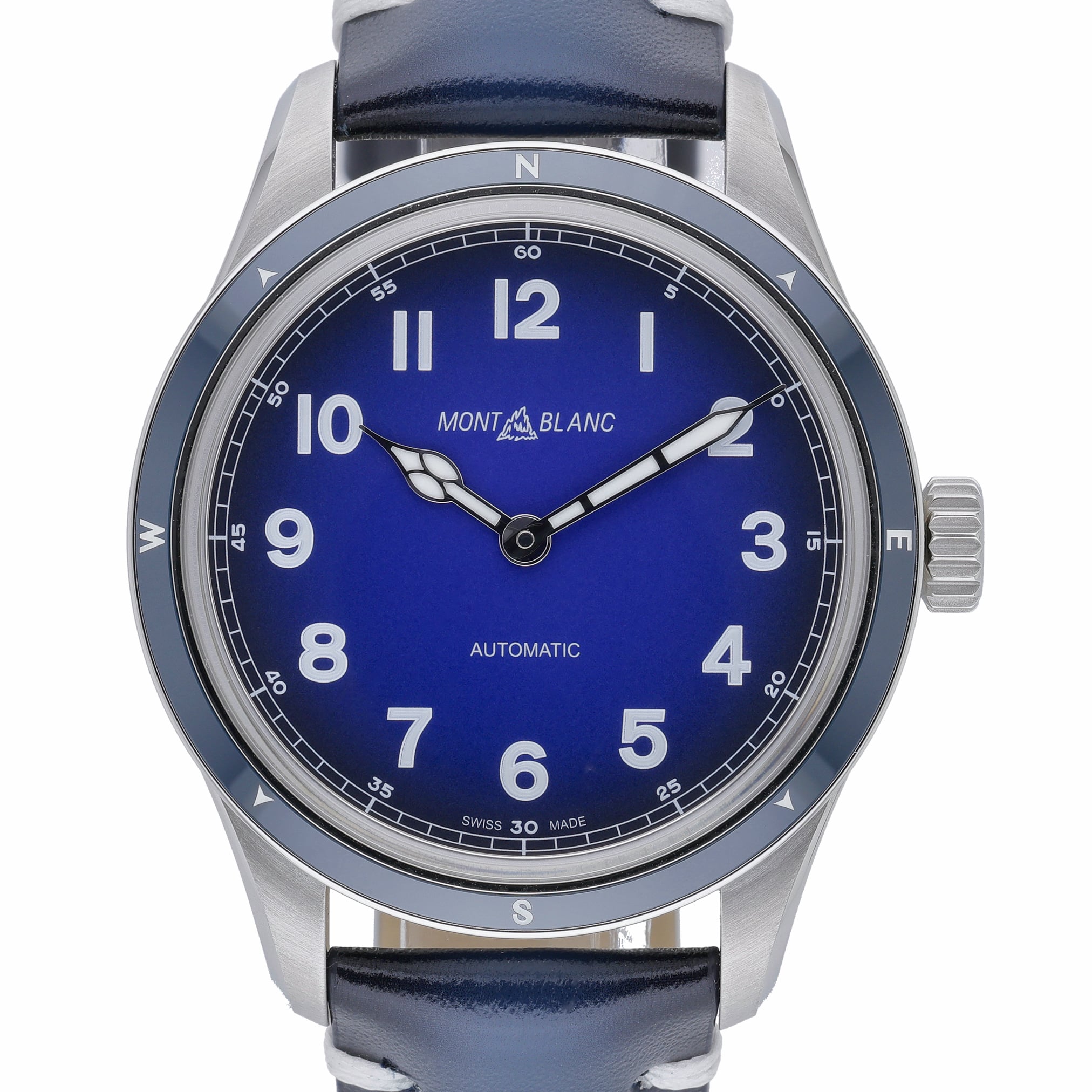 Montblanc 1858 MB126758 Blue Dial at Sonning Vintage Watches