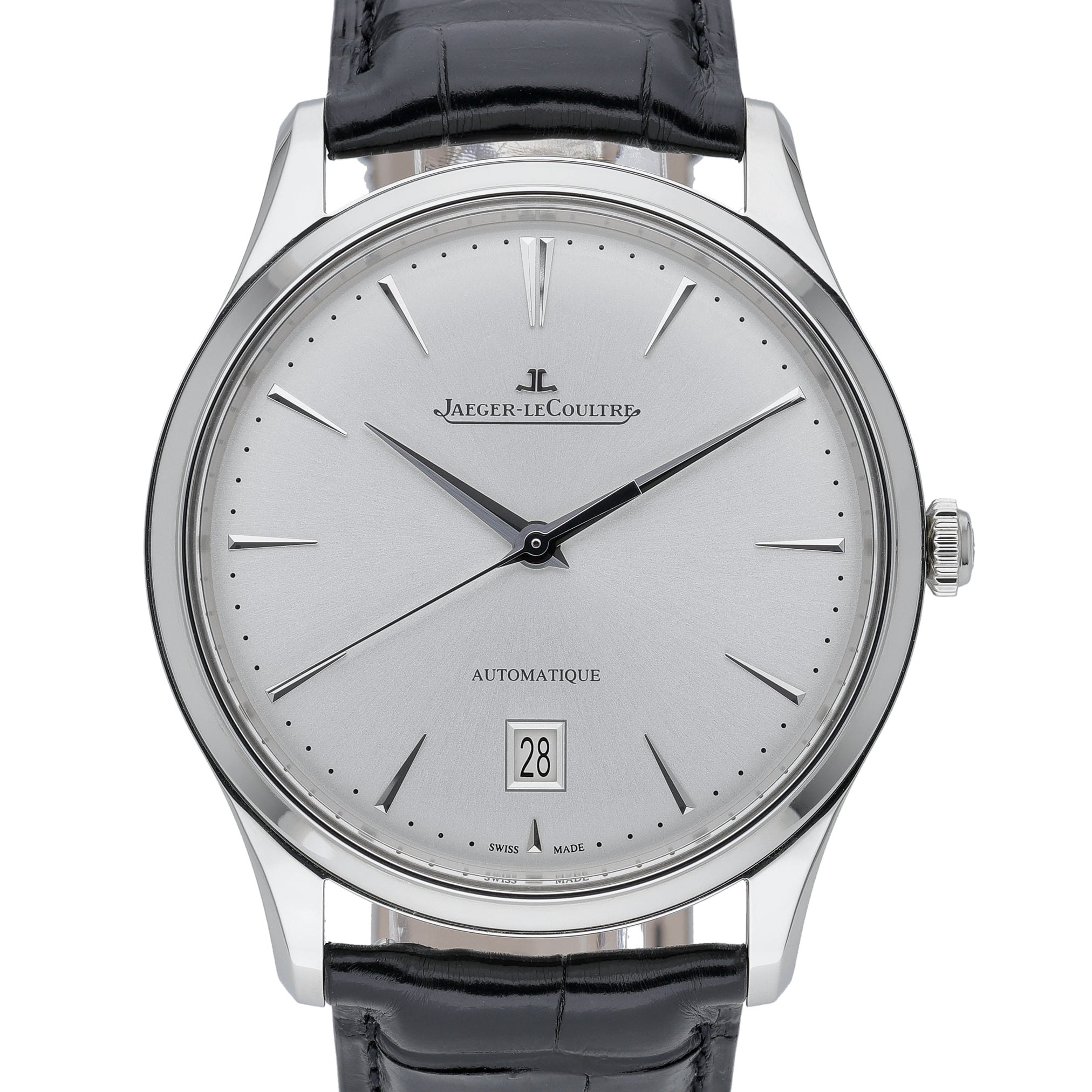 Jaeger-Lecoultre Master Ultra Thin Date Q1238420 Silver Dial at Sonning Vintage Watches