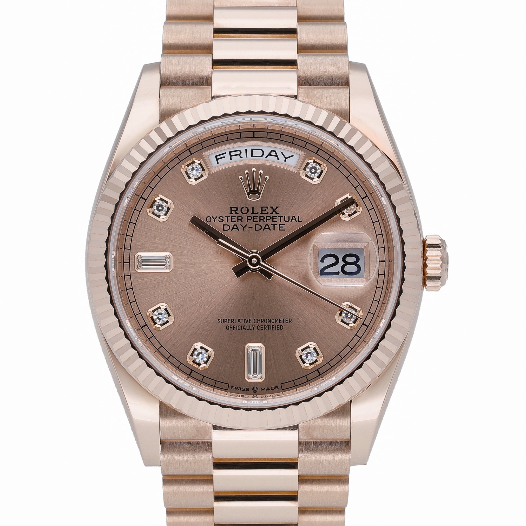 Rolex Day-Date 128235 Rose Dial at Sonning Vintage Watches