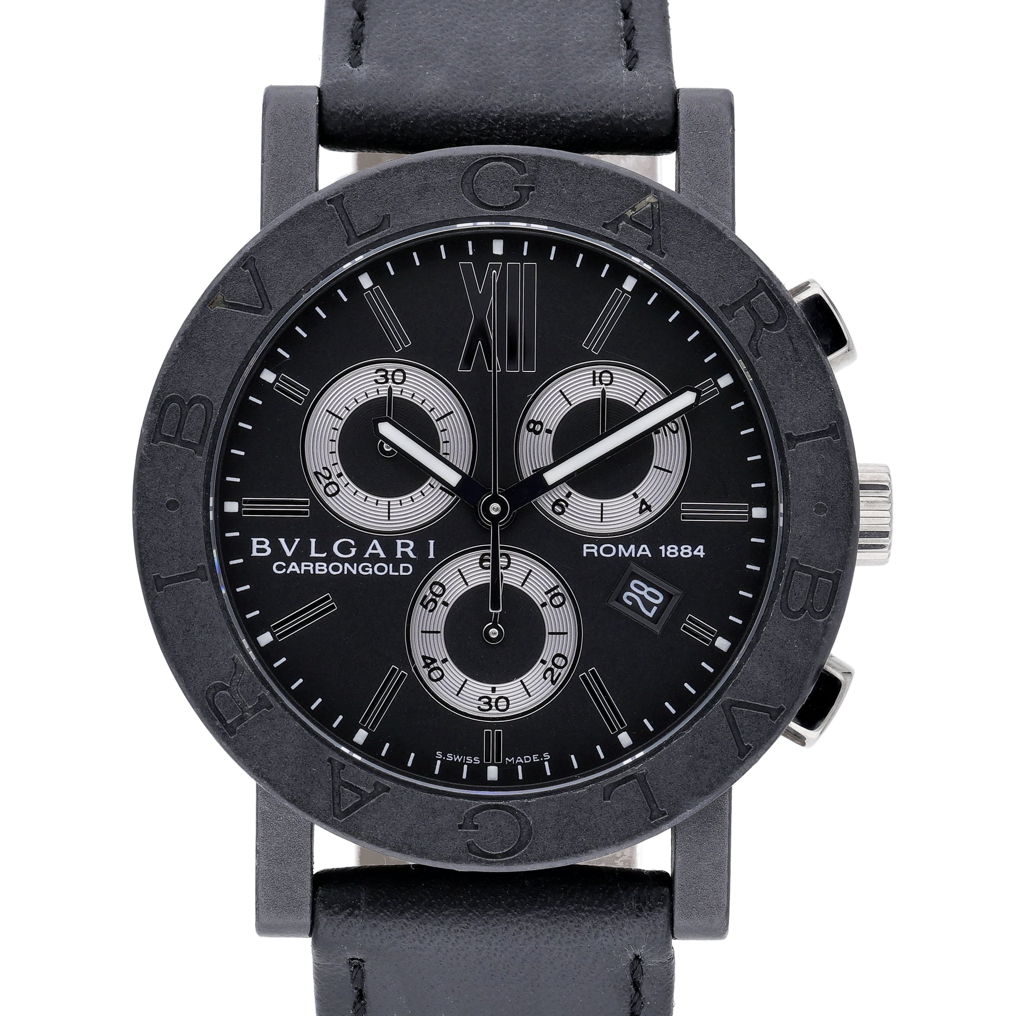 Bvlgari Bvlgari Carbongold BB38CLCH Black Dial at Sonning Vintage Watches