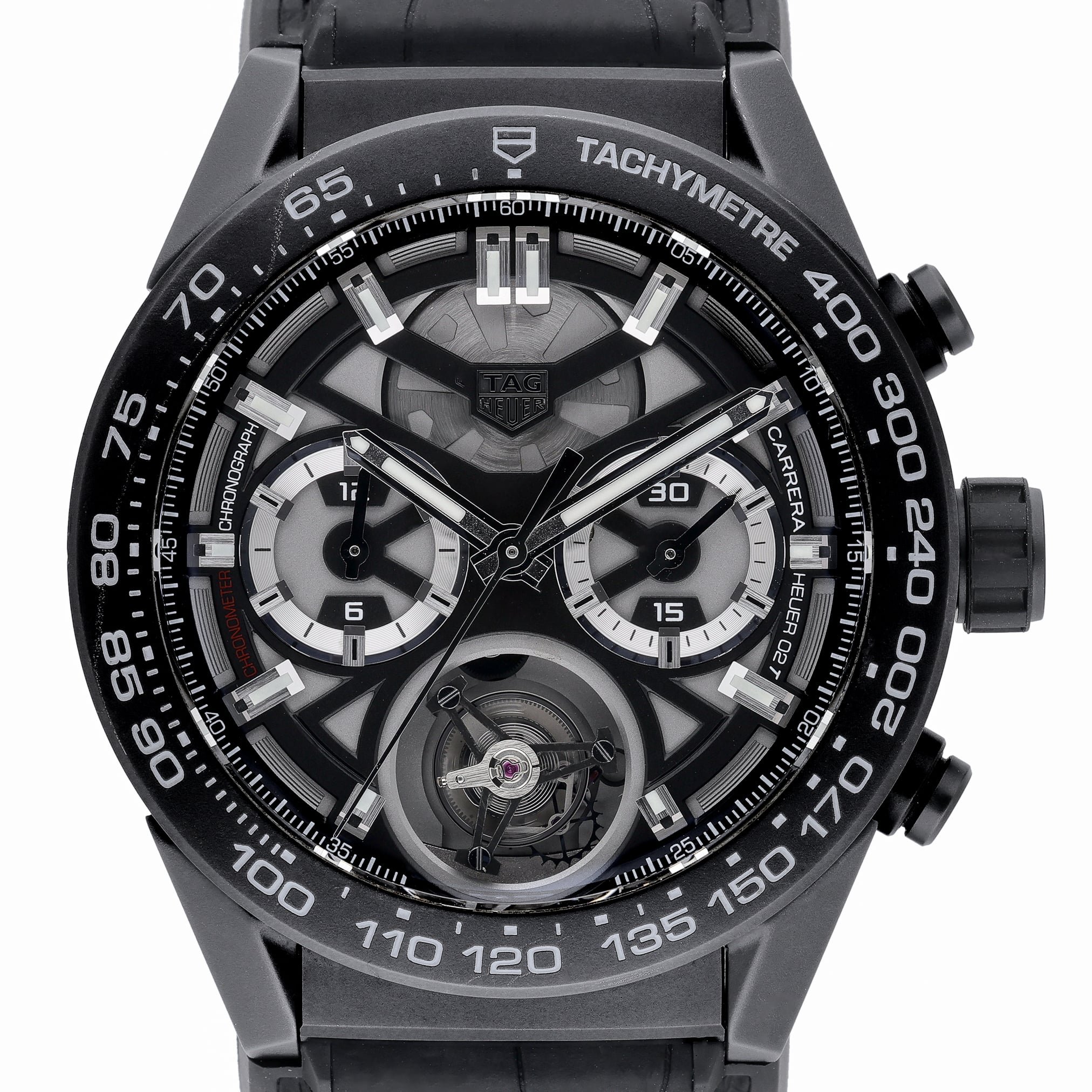 Tag Heuer Carrera 02T Tourbillon Chronograph CAR5A90.FC6415 Black Dial at Sonning Vintage Watches