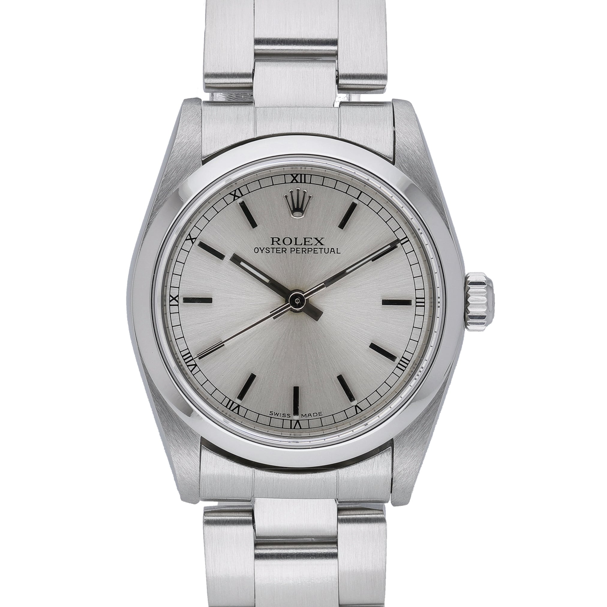Rolex Oyster Perpetual 77080 Silver Dial at Sonning Vintage Watches