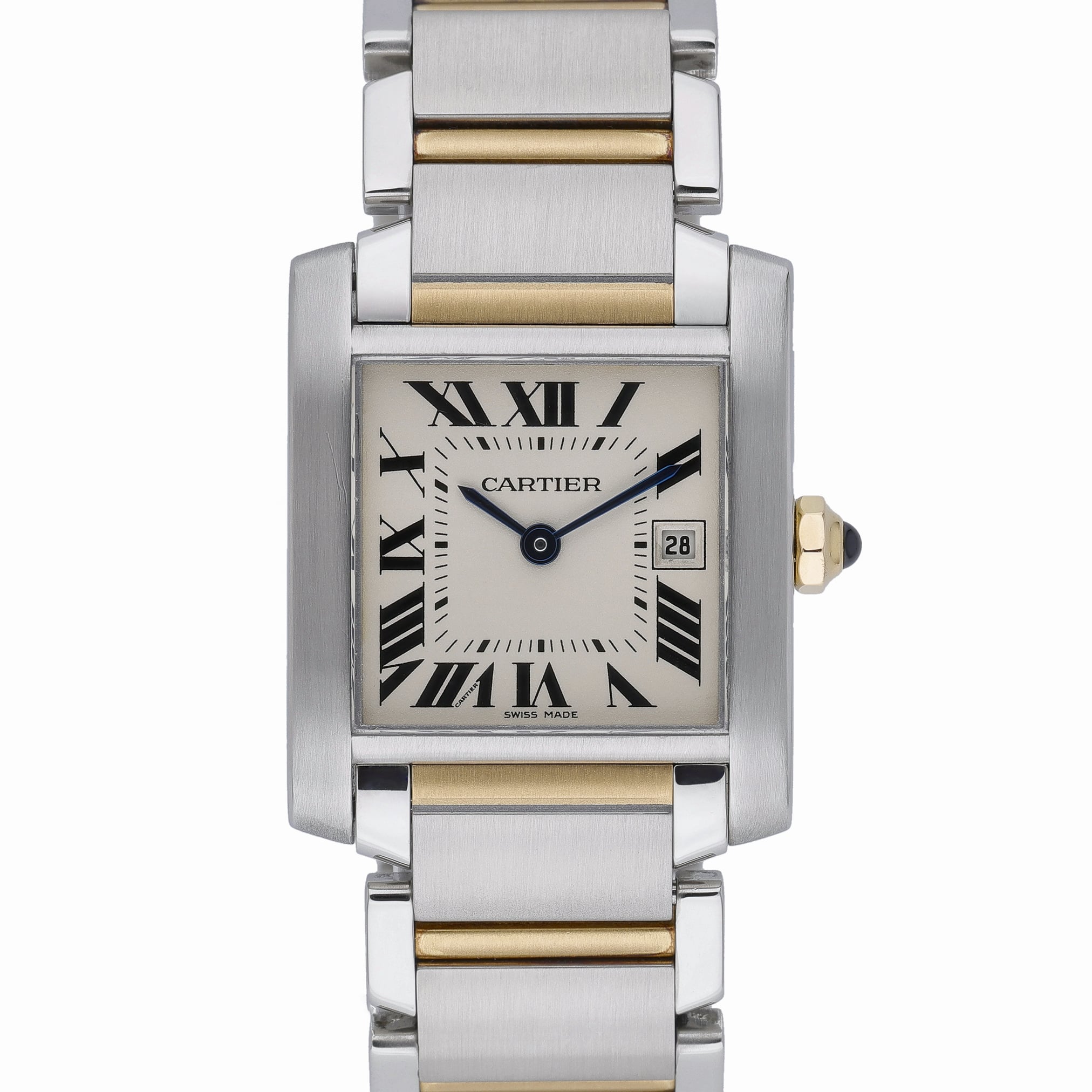 Cartier Tank Française 2465 White Dial at Sonning Vintage Watches