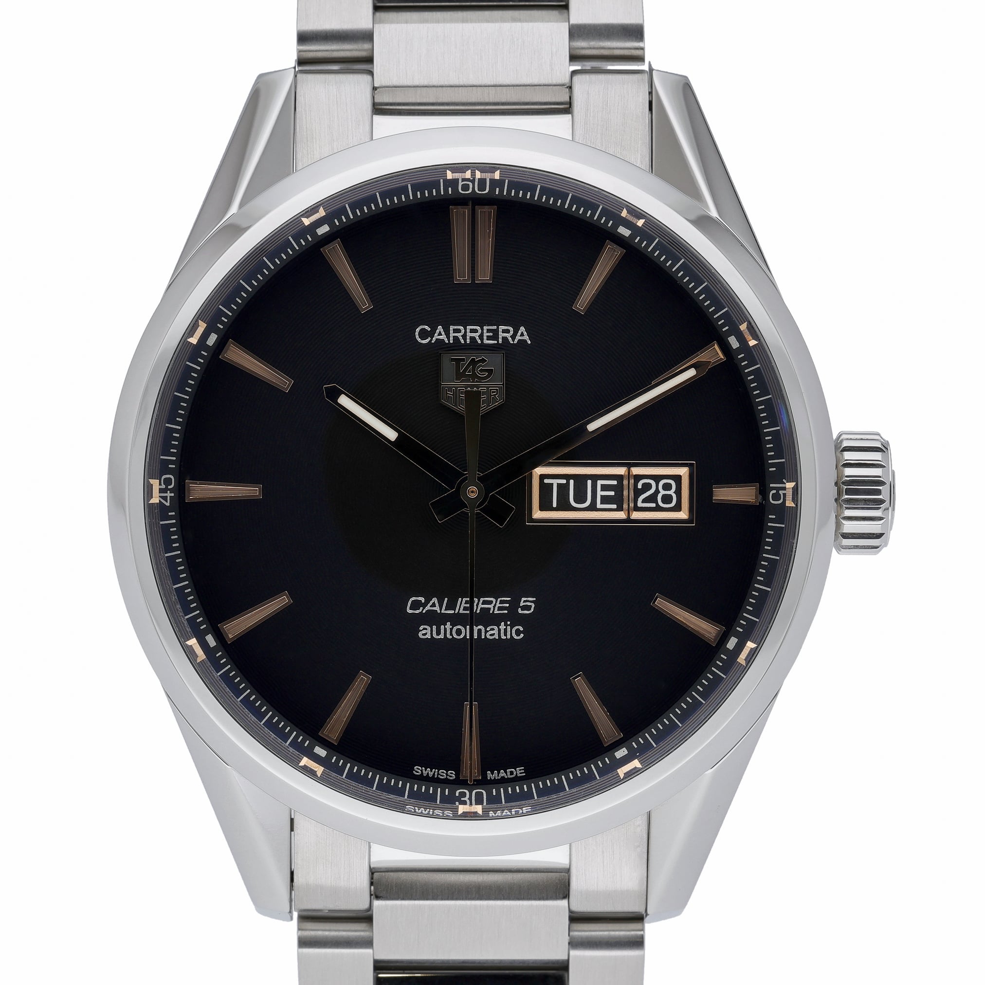 Tag Heuer Carrera Calibre 5 WAR201C-1 Black Dial at Sonning Vintage Watches