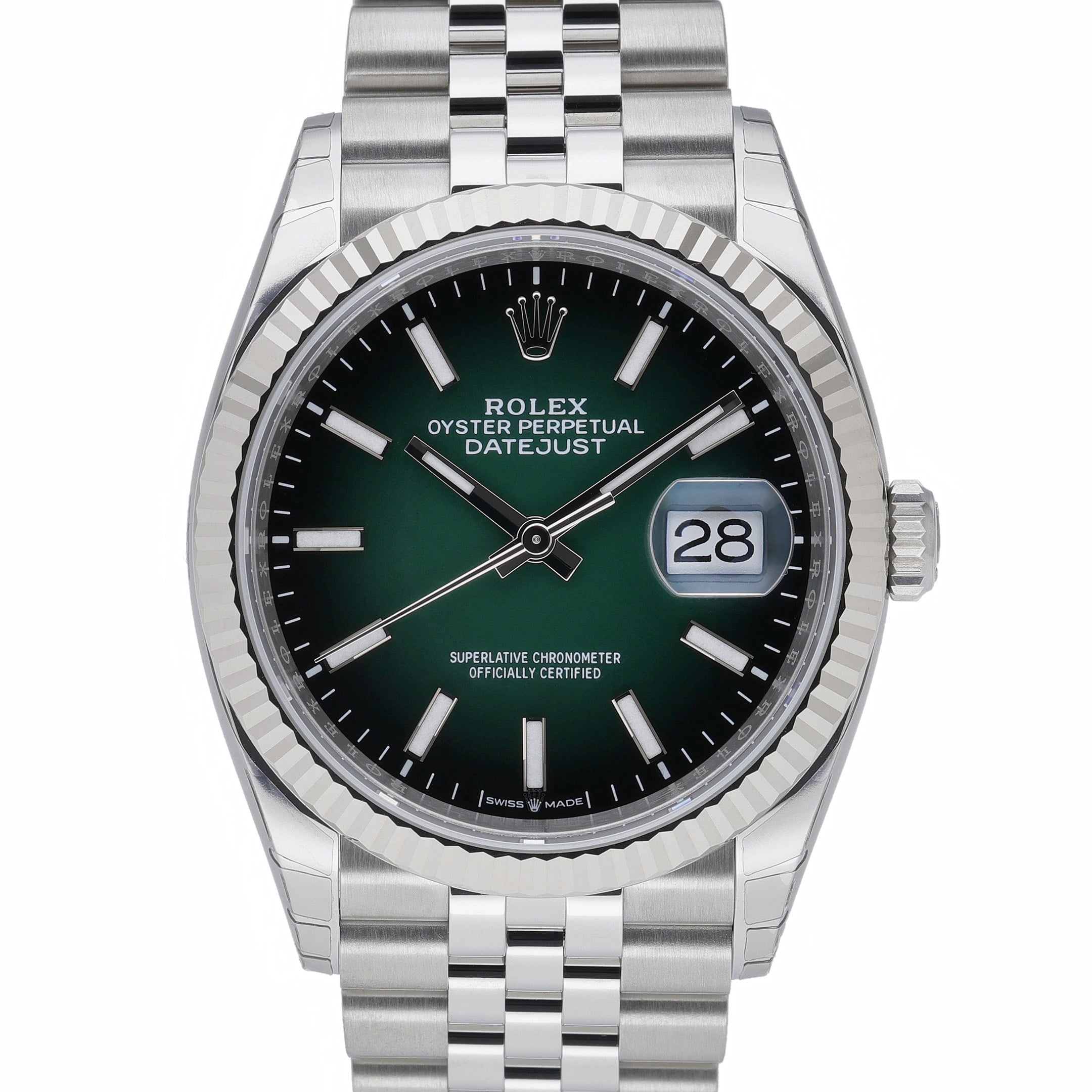 Rolex Datejust 36 126234 Green Ombré Dial at Sonning Vintage Watches