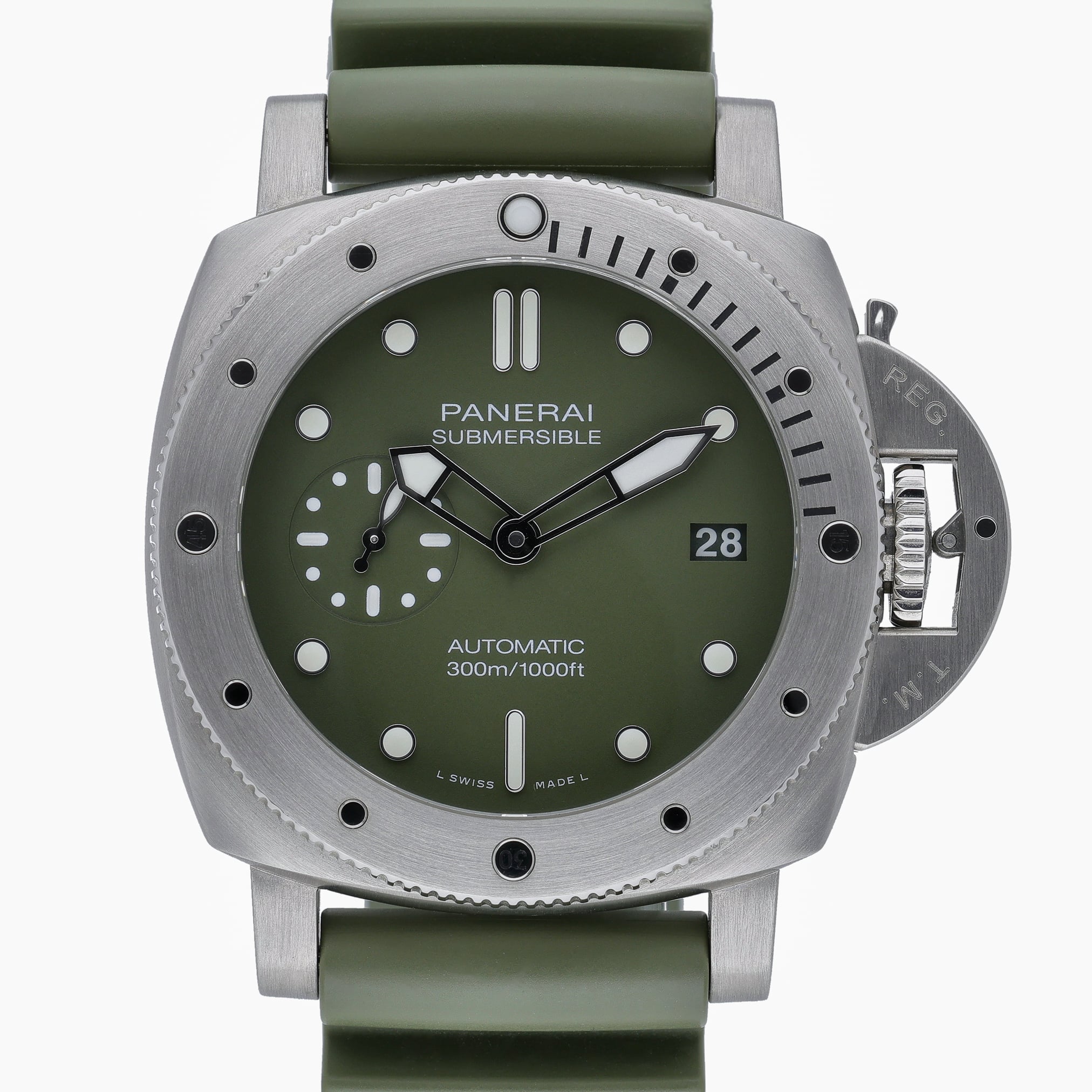 Panerai Submersible PAM01055 Green Dial at Sonning Vintage Watches