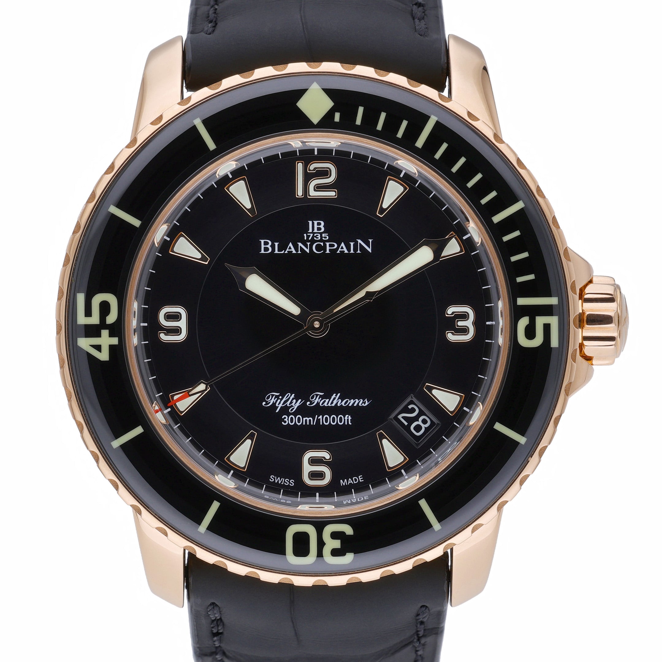 Blancpain Fifty Fathoms 5015-3630-52 Black Dial at Sonning Vintage Watches